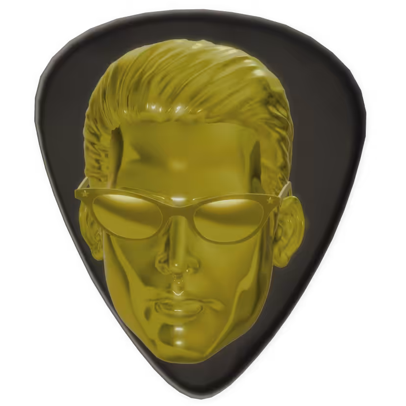 Gold Face Guitar Pic