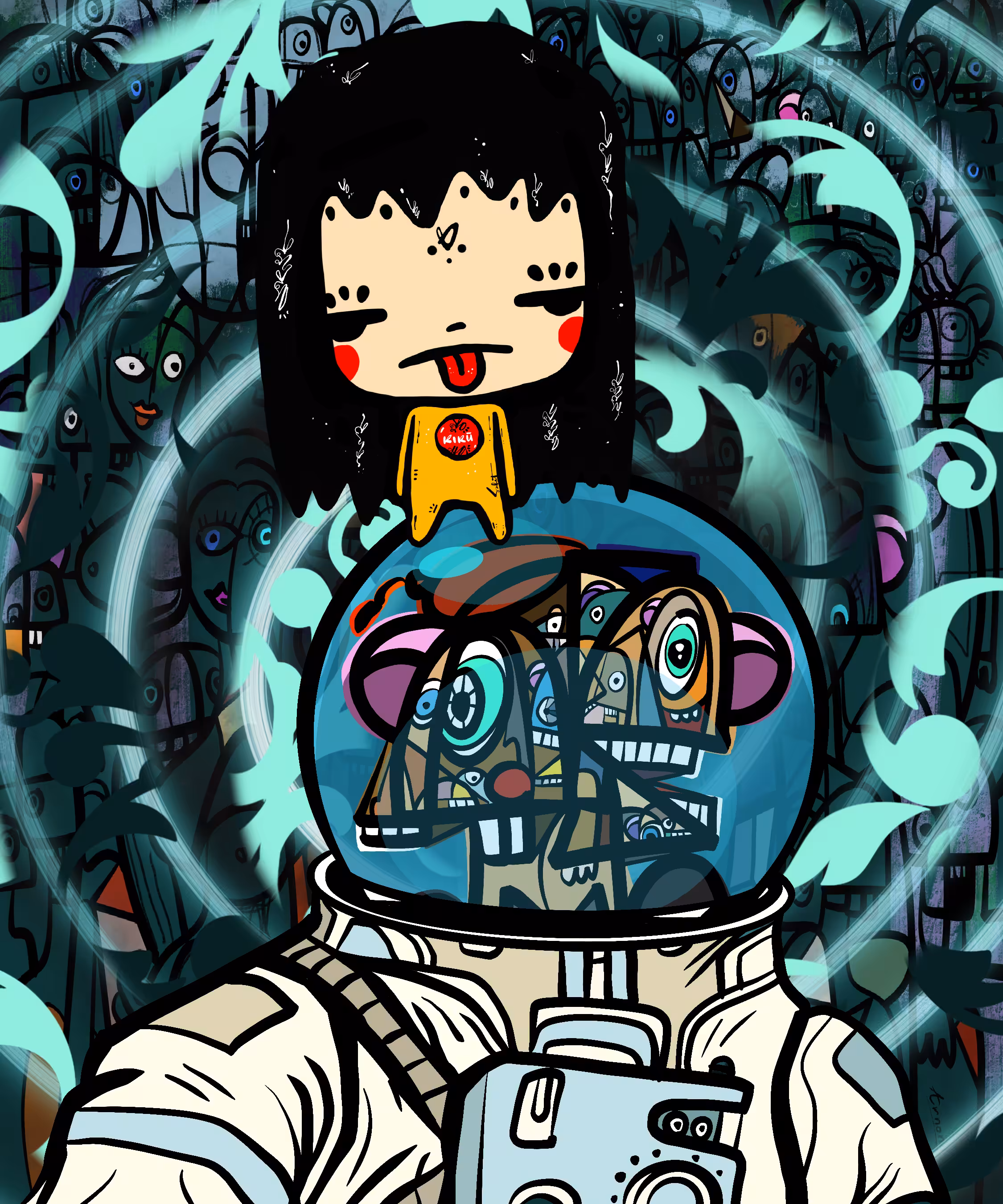 Black hole Cubism X KIKU’S WORLD by SABET