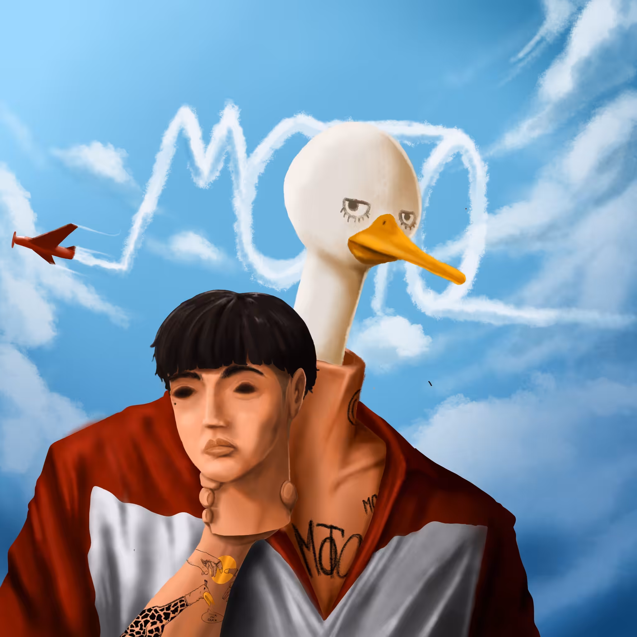Duck disguised as a moto