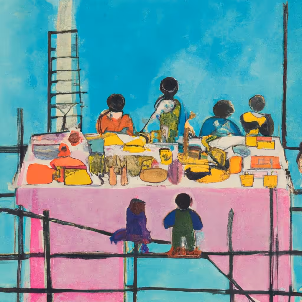 «dinner upon a scaffold #1» (2023)