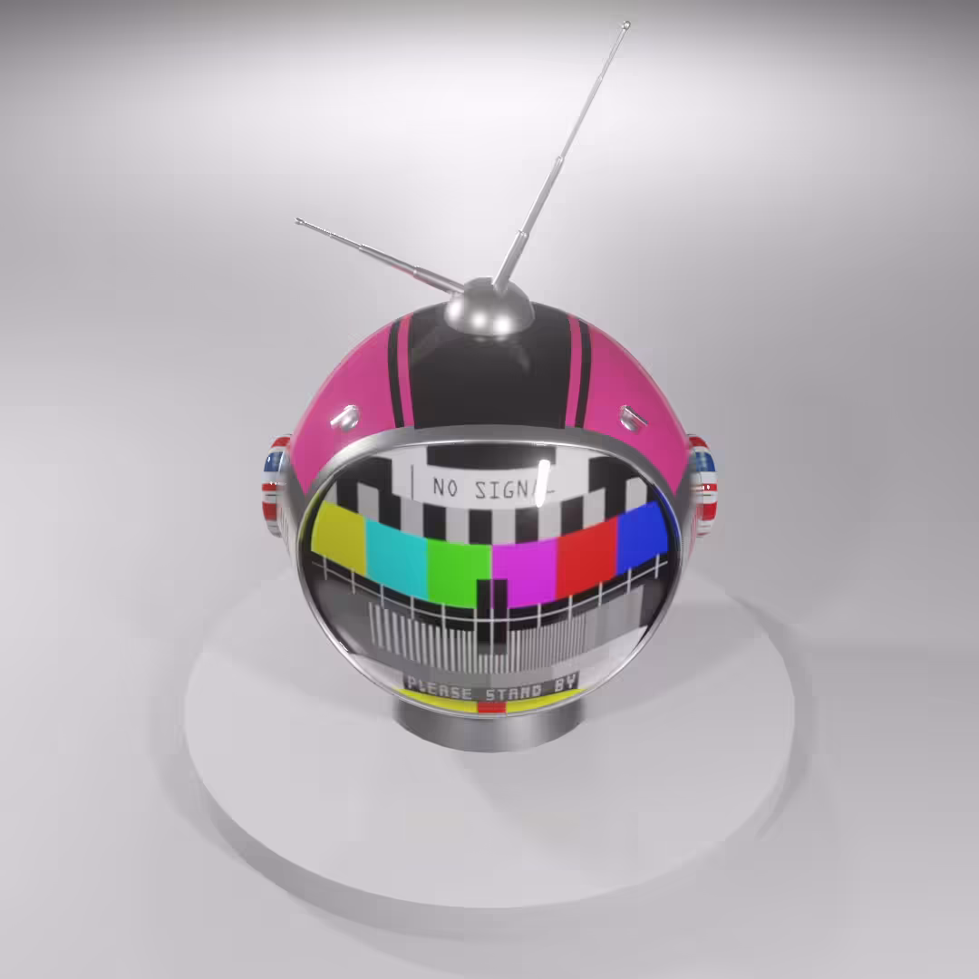 Astro Helmet 3D Animation TV