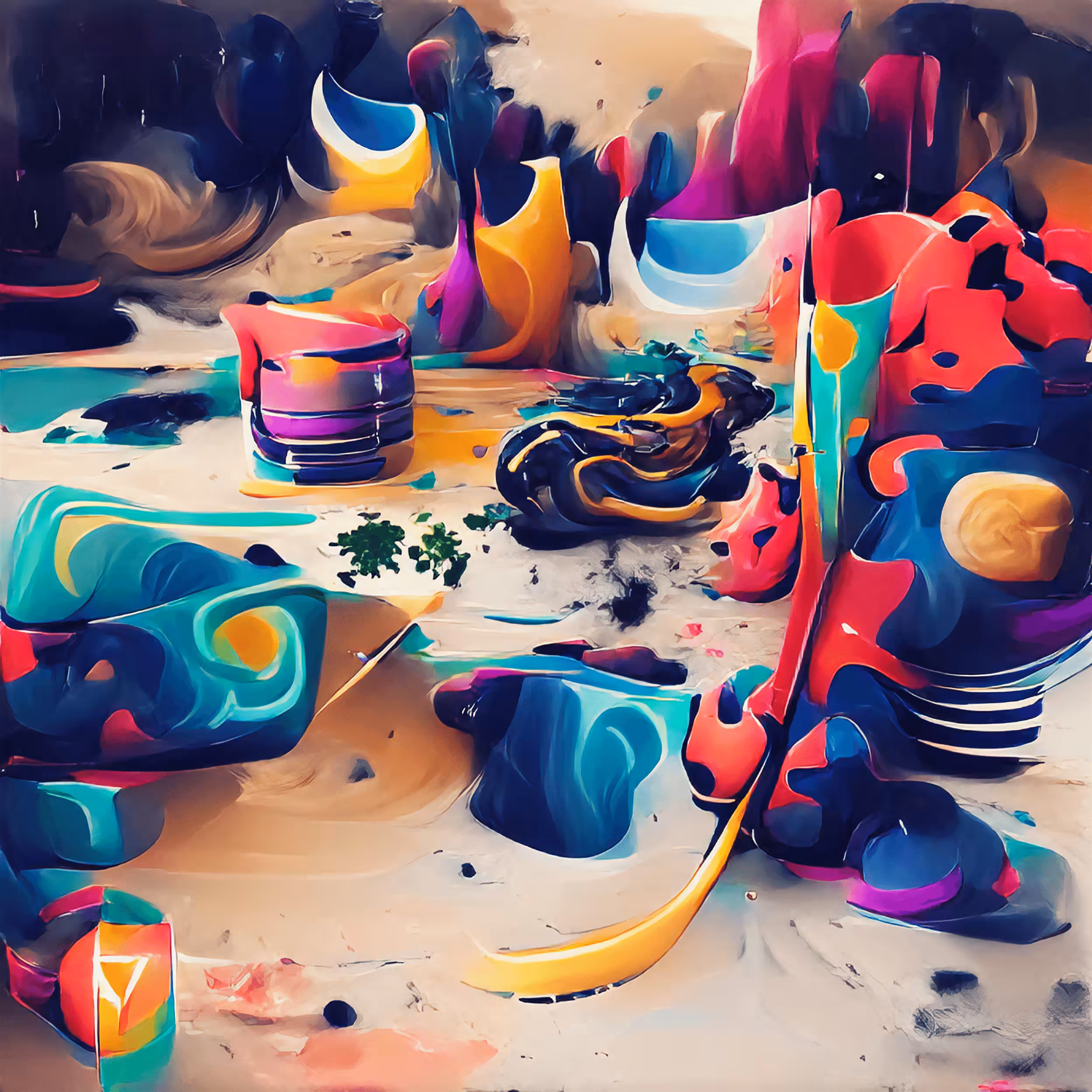Dancing Shapes Of Colors