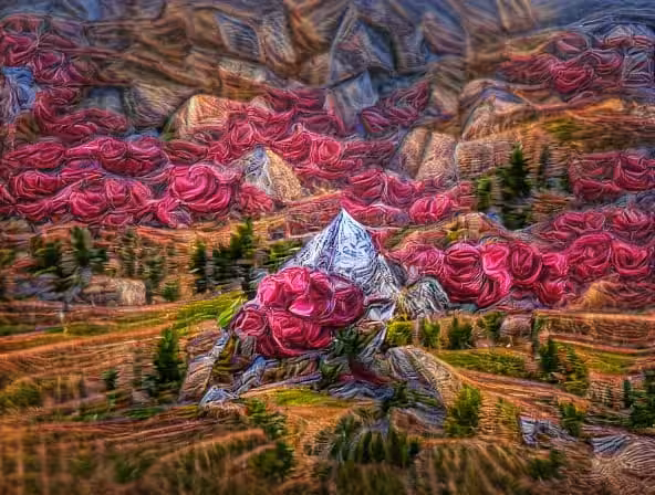 Pink mountains
