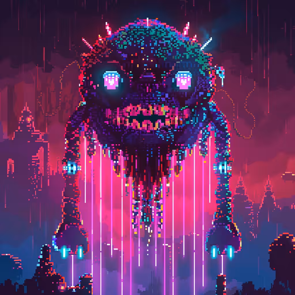 Neon Lamp Monsters on Base #19