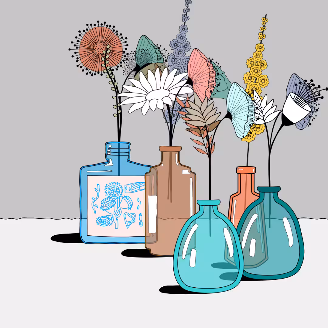 Flowers & Bottle #17