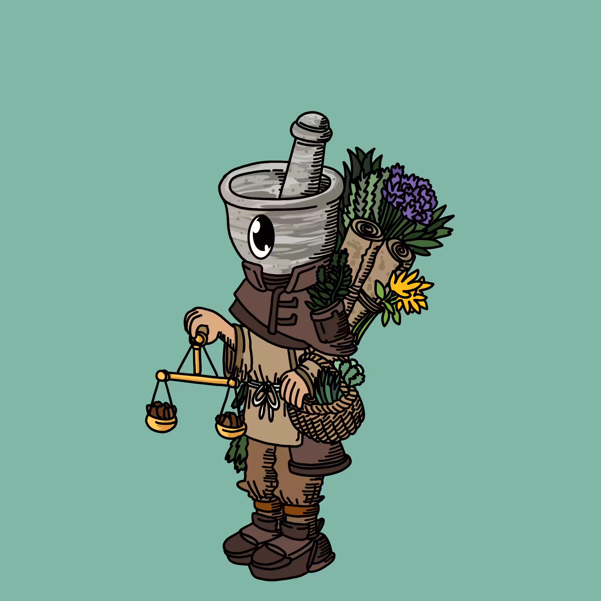 Herbalist one eyed guy #00404