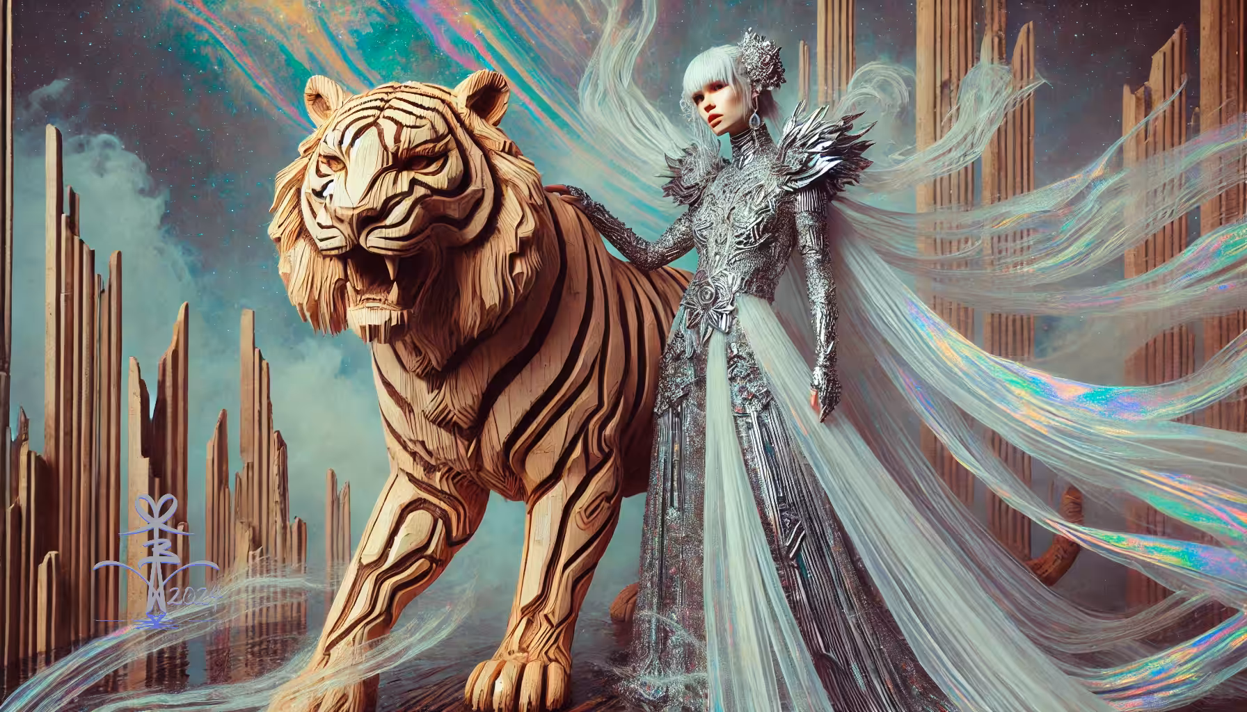 Kiki, Weaver of Worlds: The Goddess of Air and Her Wood Daemon