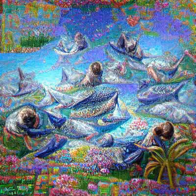 Ai Generated Art: School of Tuna