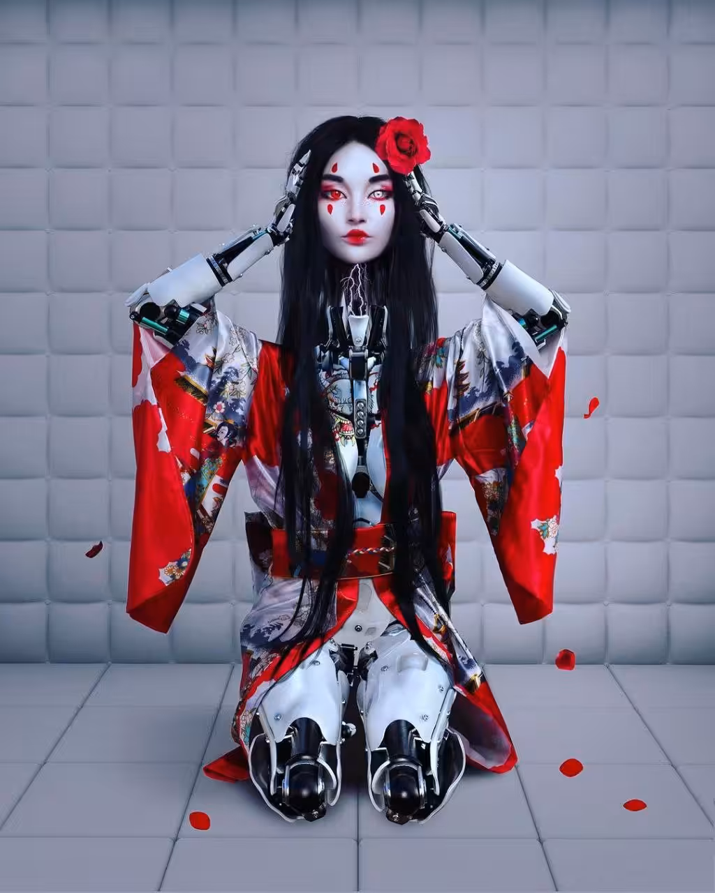 Alone cyborg girl (Suicide)