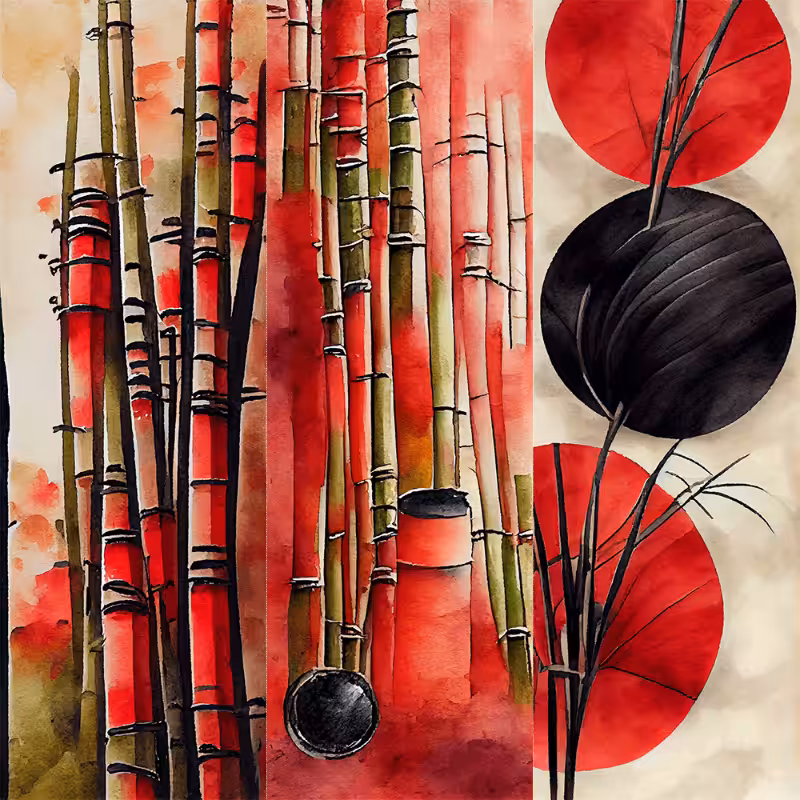 AI Bamboo and Sun #15