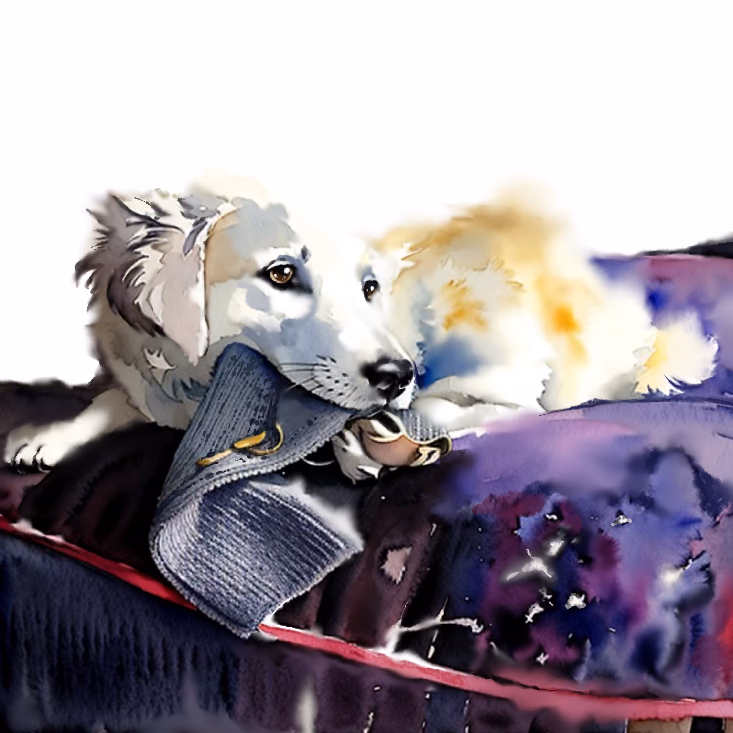 com2on works: Puppy on the pillow 