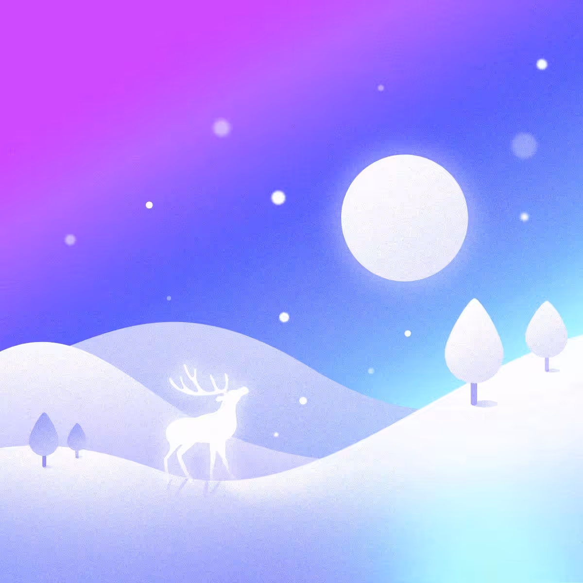 Fawn in the snow