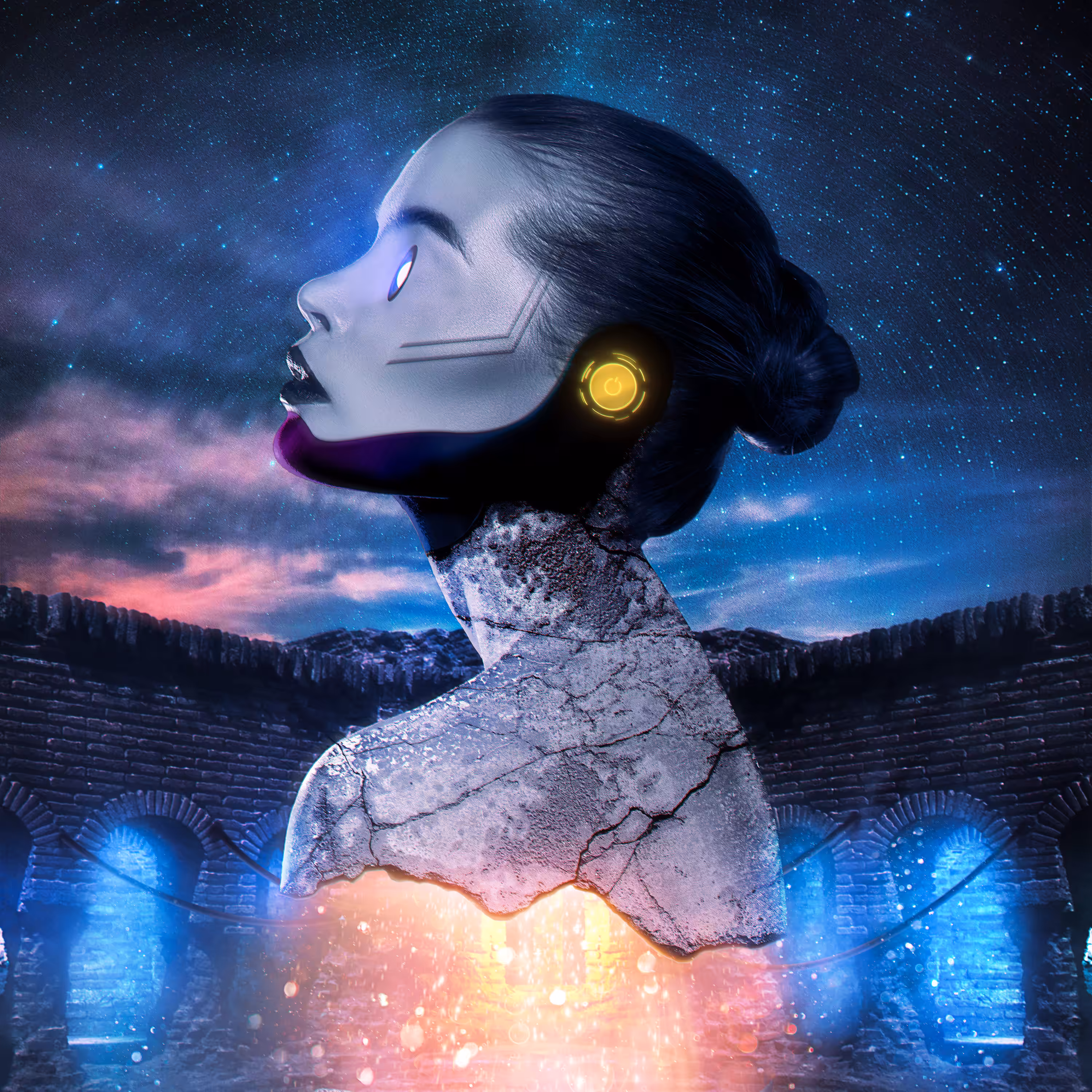 Floating in night
