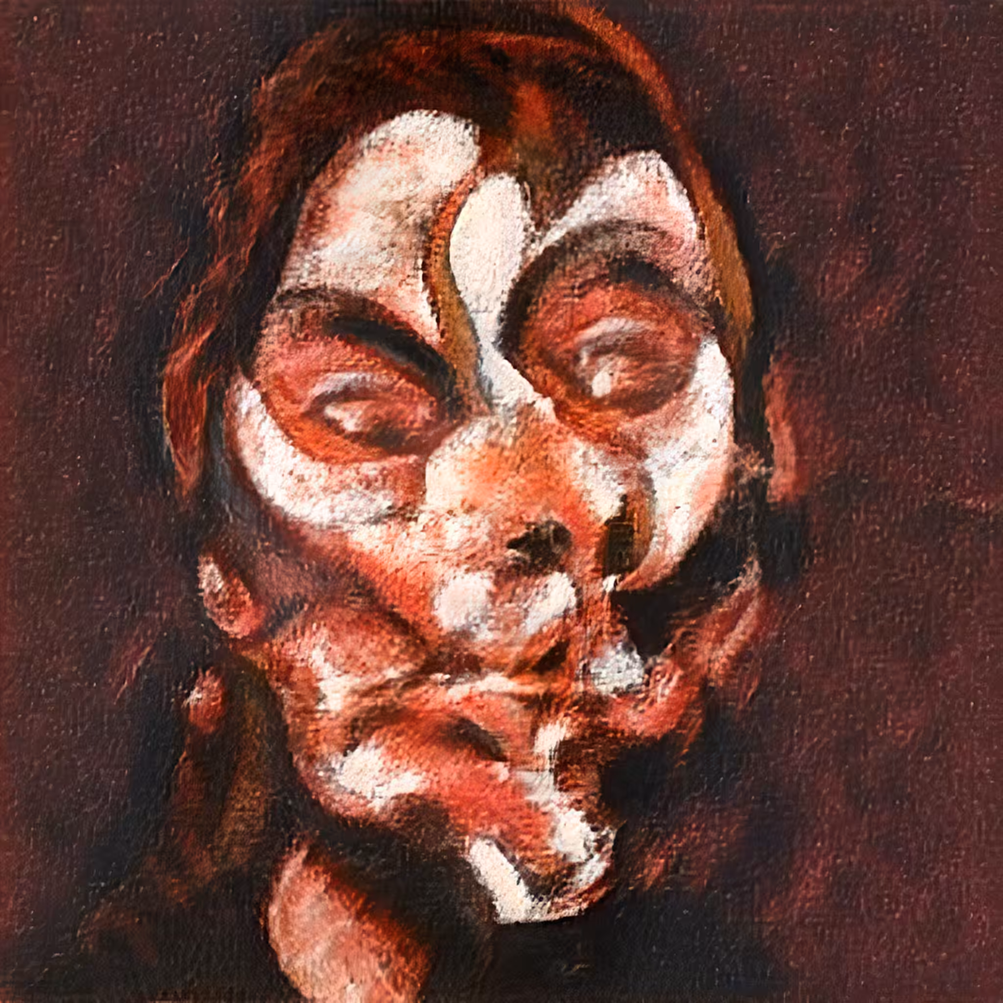 Study for a portrait of Satoshi Nakamoto III (after Bacon)