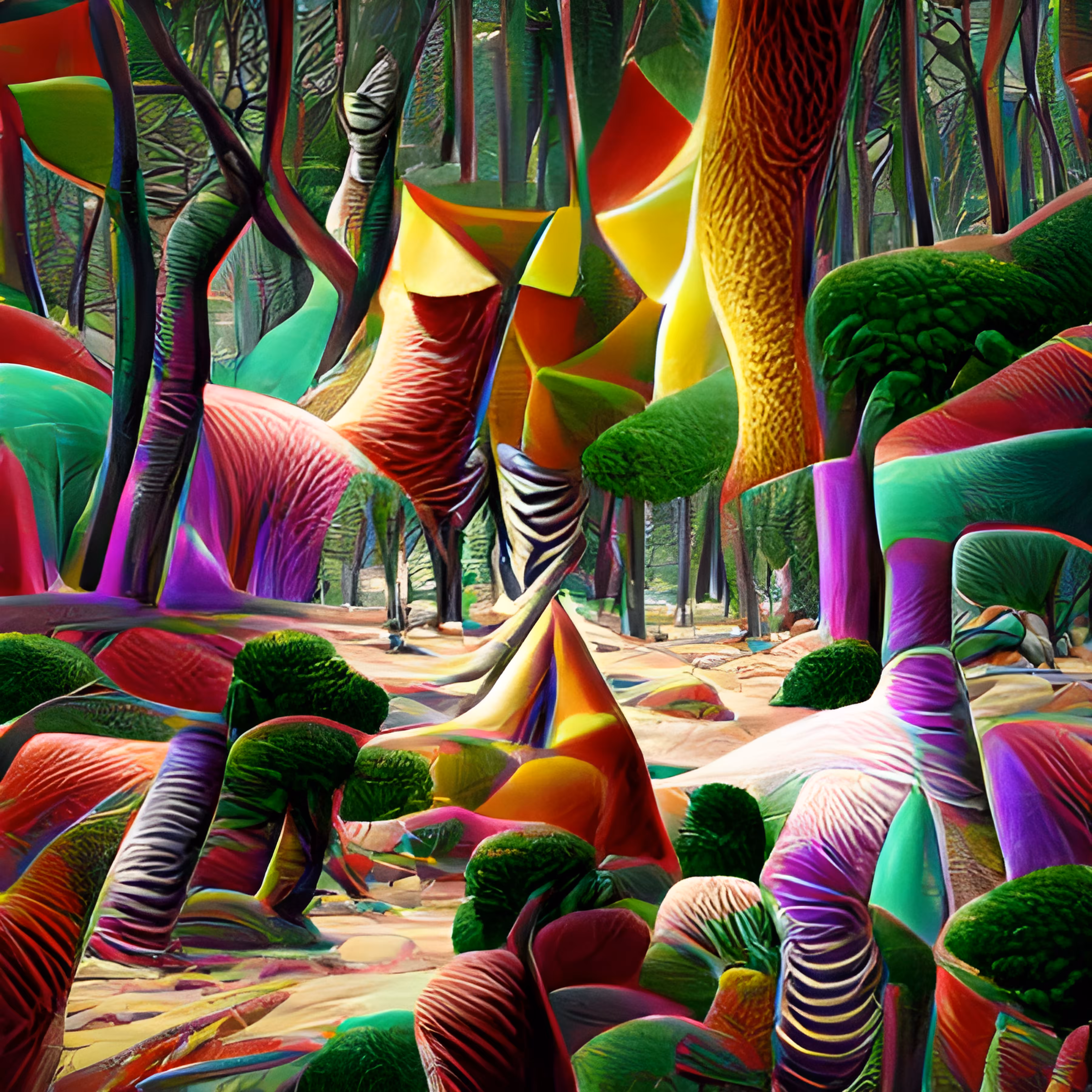 Surrealist Cubism #1 - Woods after Ponzu