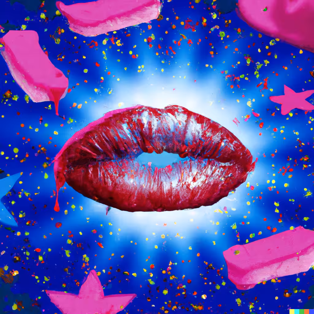 A mouth watering explosion caused by kissing spam