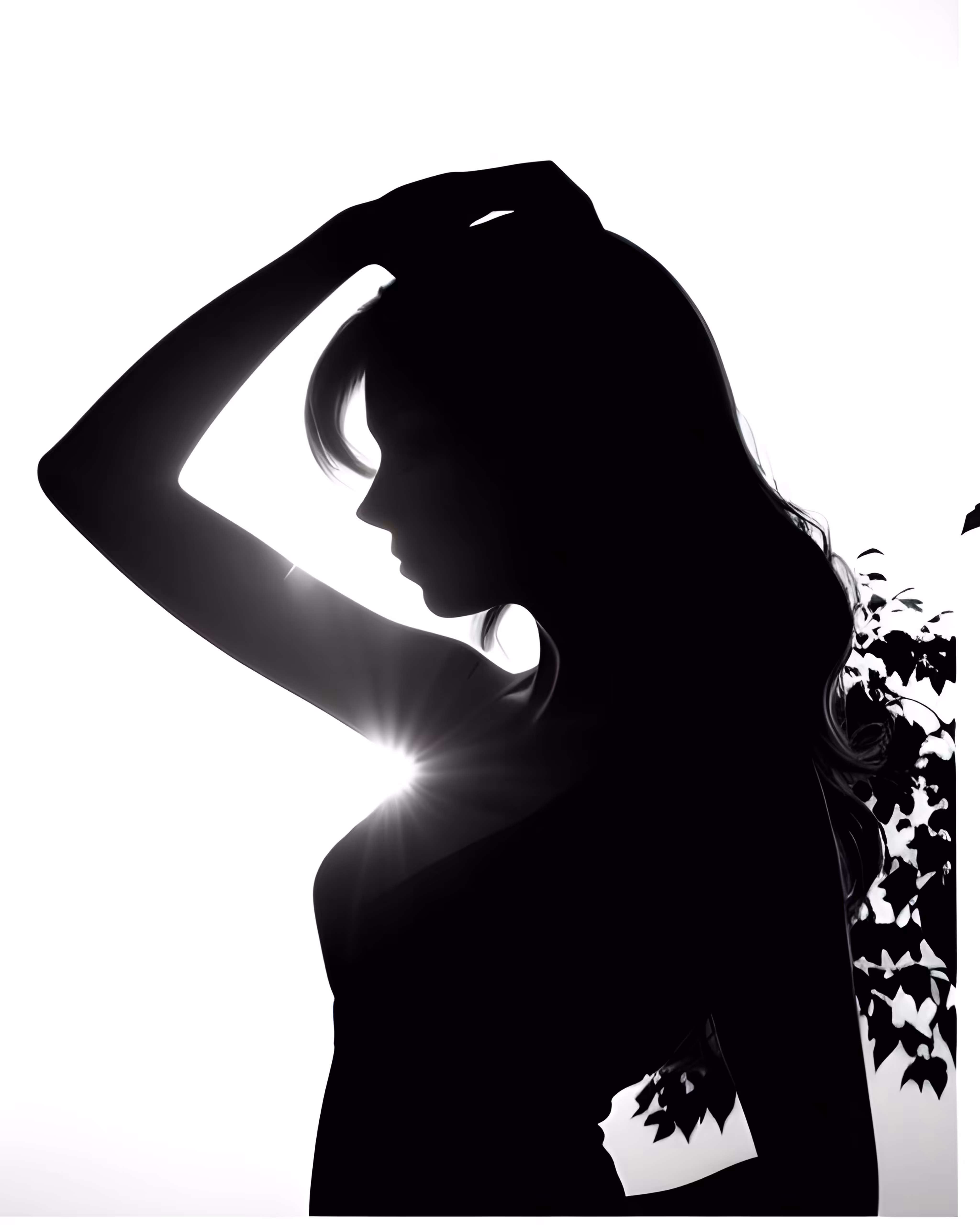 Silhouette - young woman 