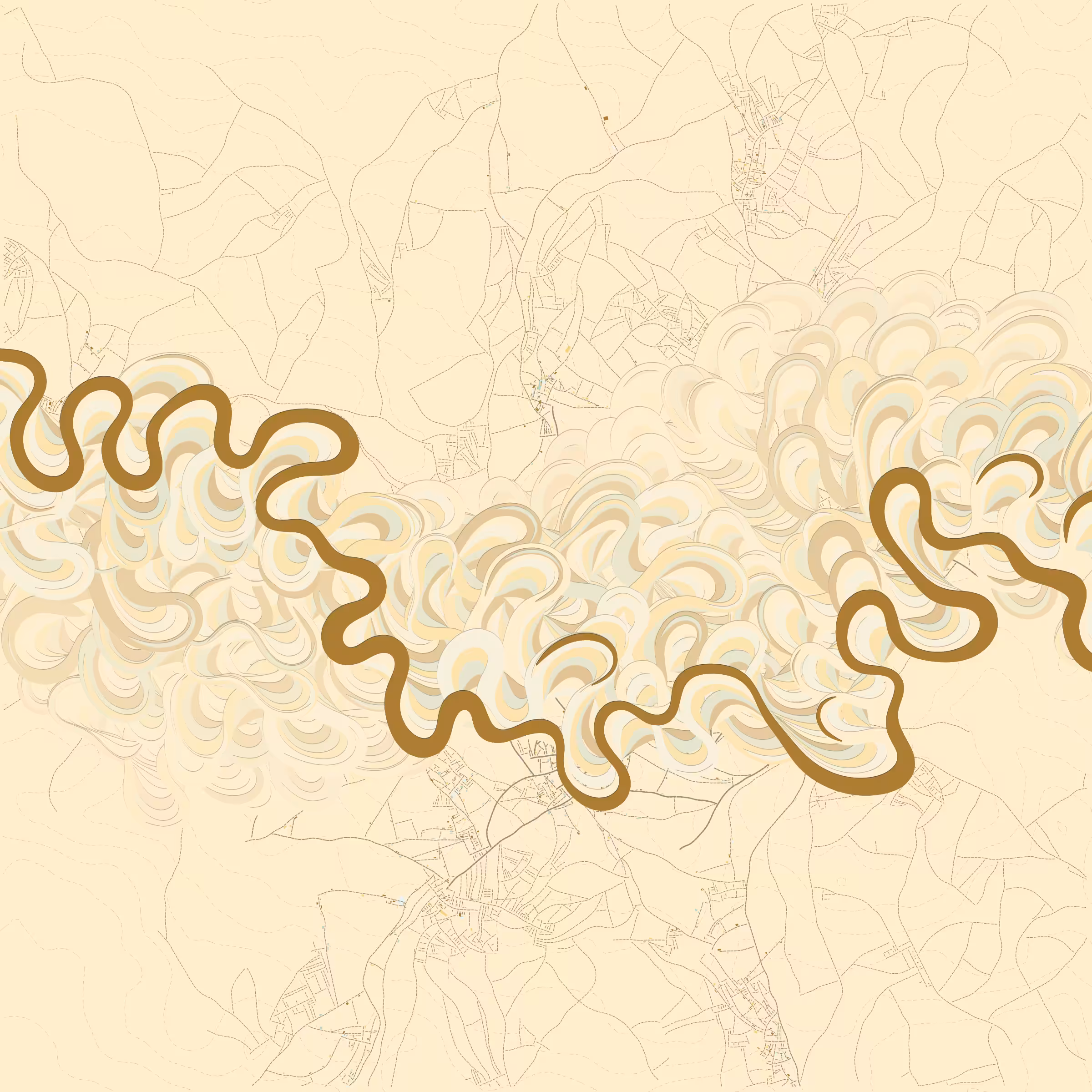 Ancient Courses of Fictional Rivers #957