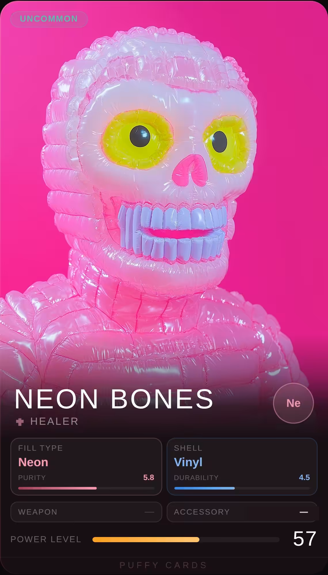 Puffy Cards: Neon Bones