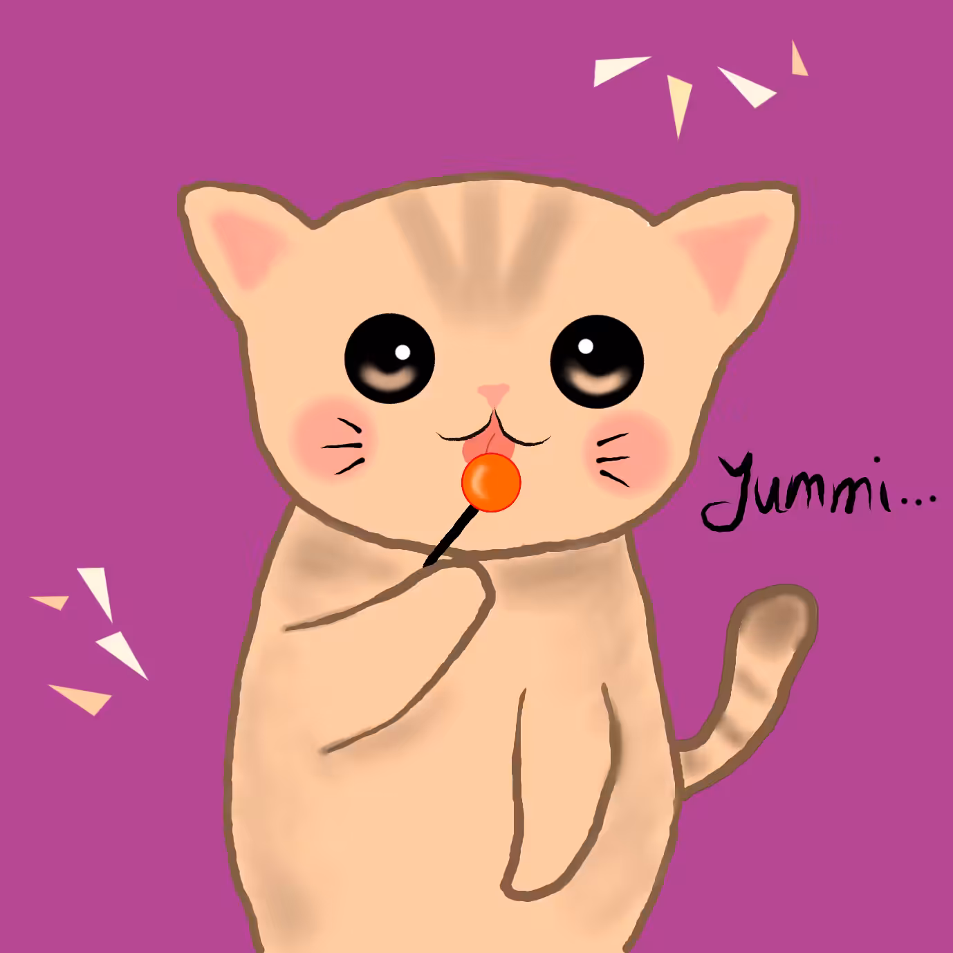 Kitty and her candy