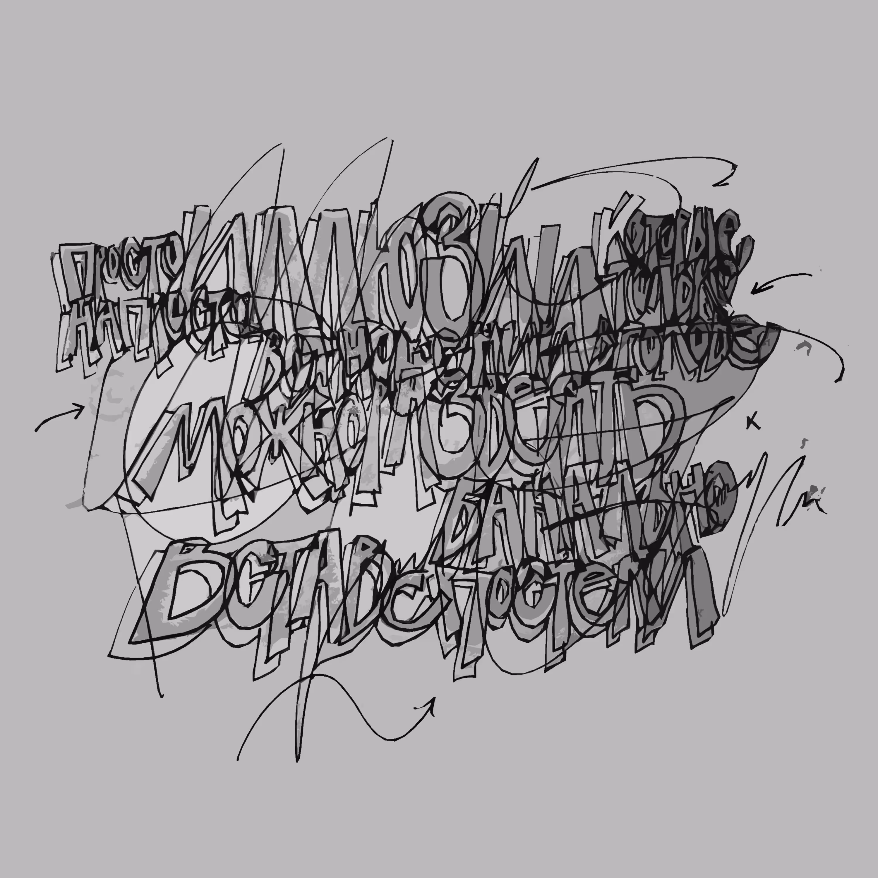 Illustrations from the bed / Illusions - Noir