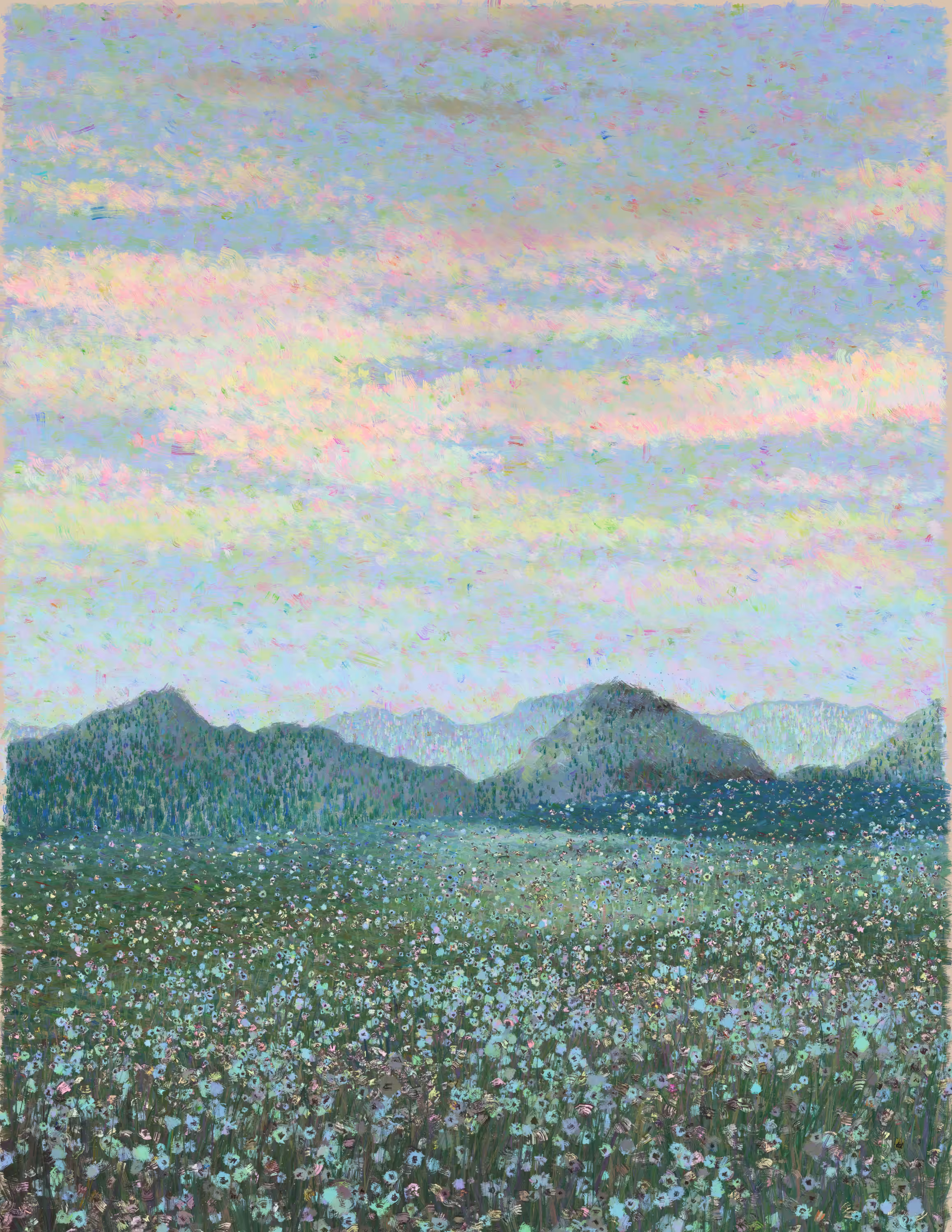Blue Flower Field