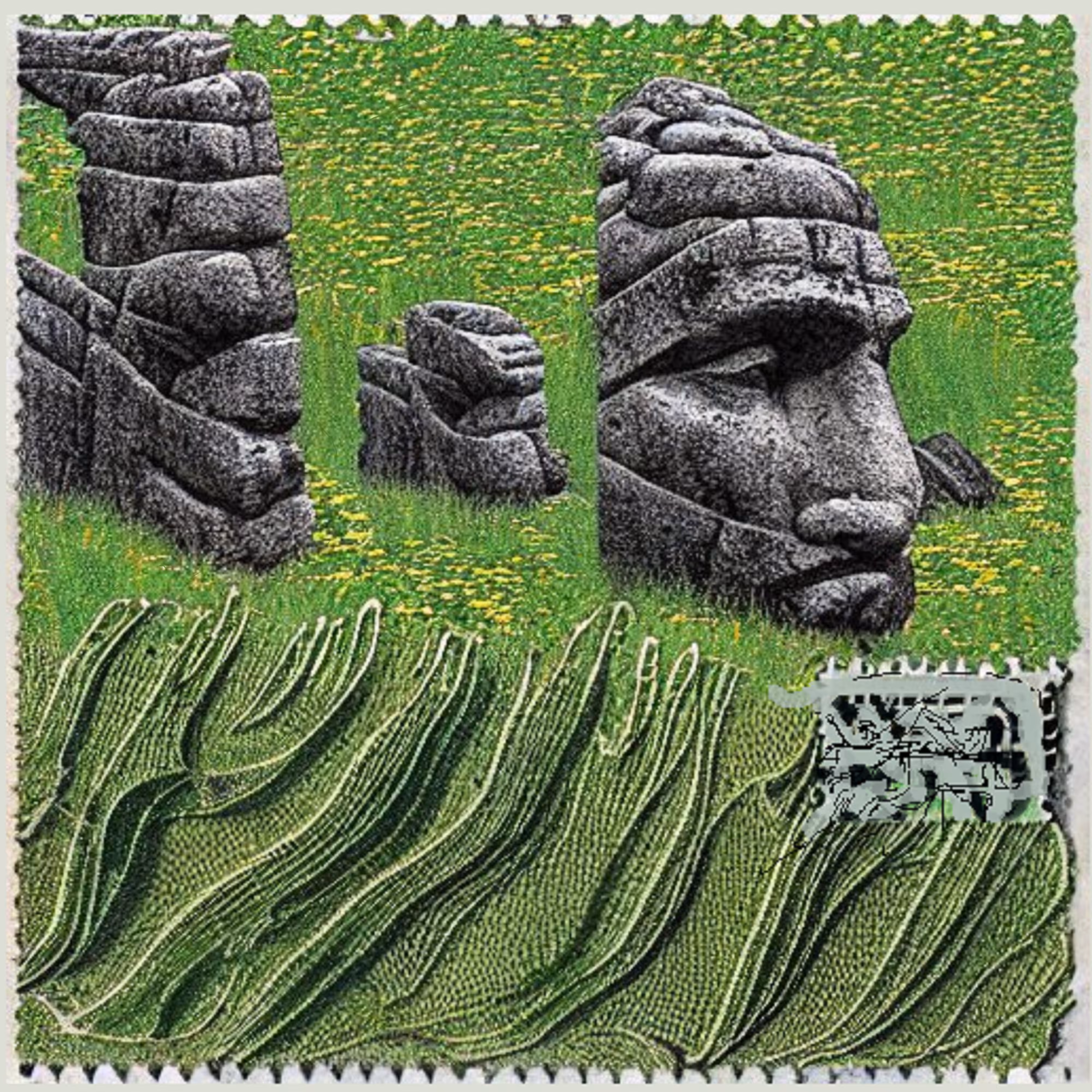ENIGMA FACE MONOLITH STAMP -- ANCIENT[2022]