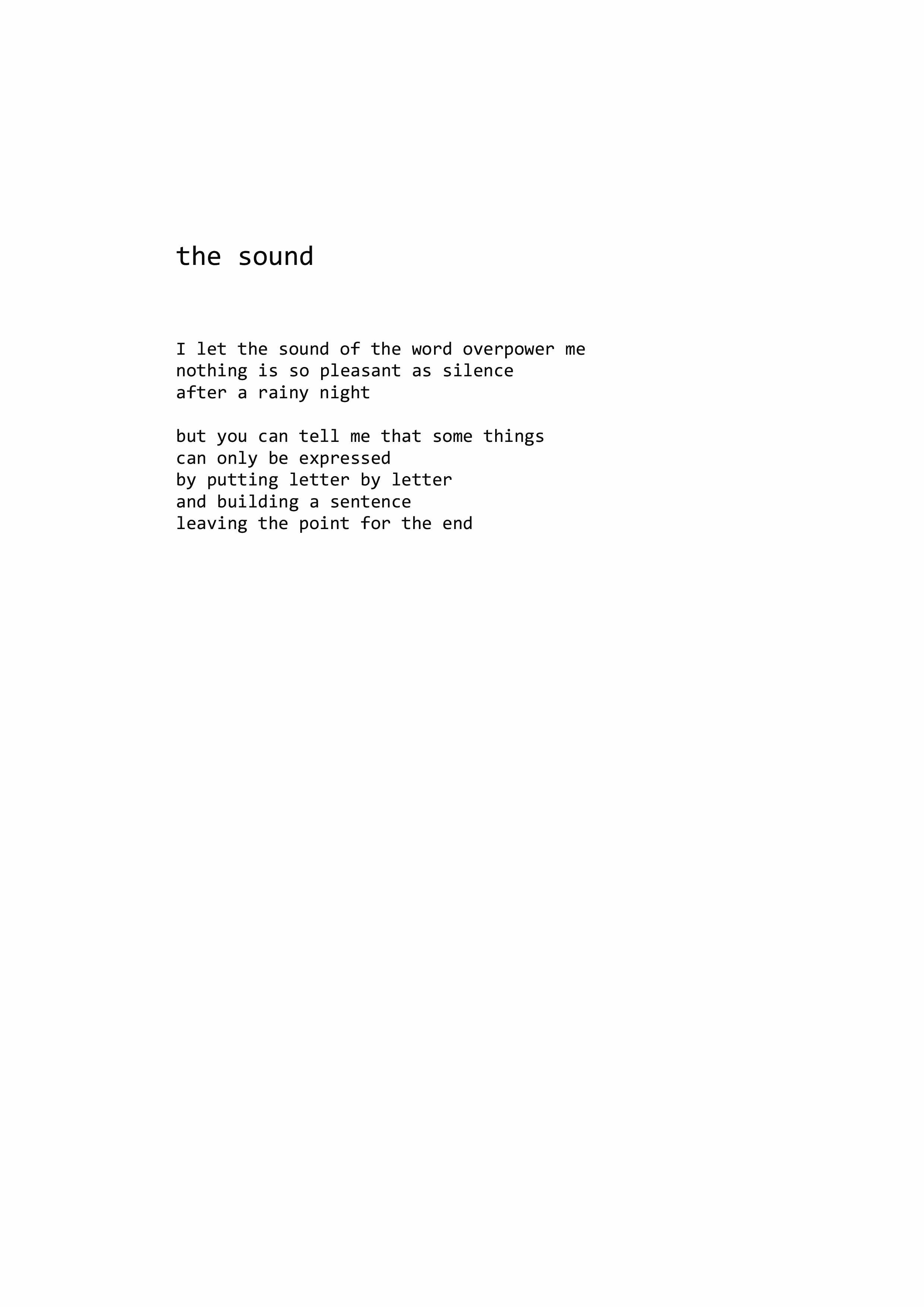 the sound