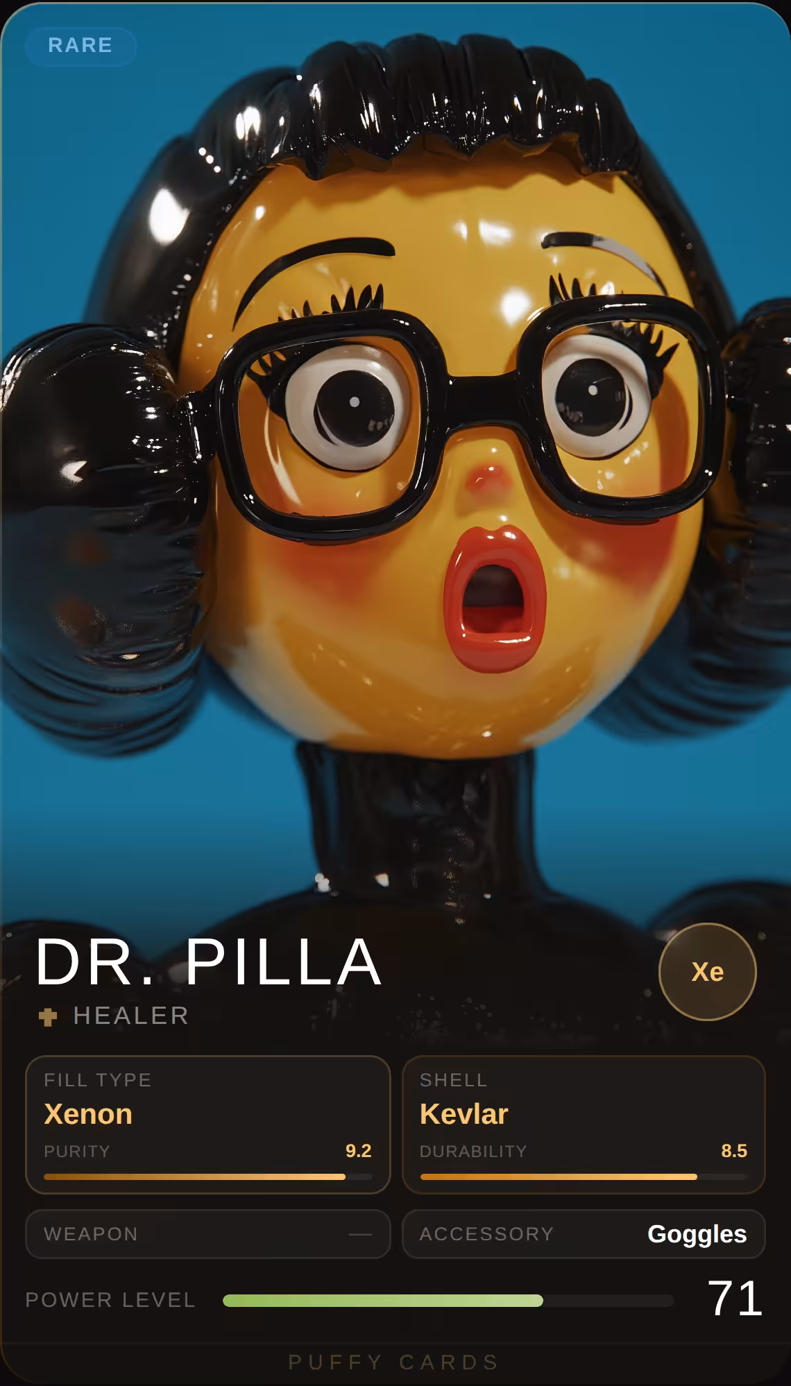 Puffy Cards: Dr. Pilla