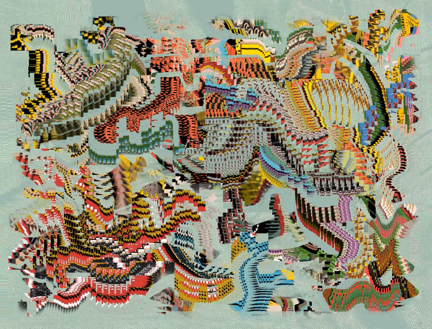 Glitched Traces: The mental construction of an infinite scenario for stepping into the sun