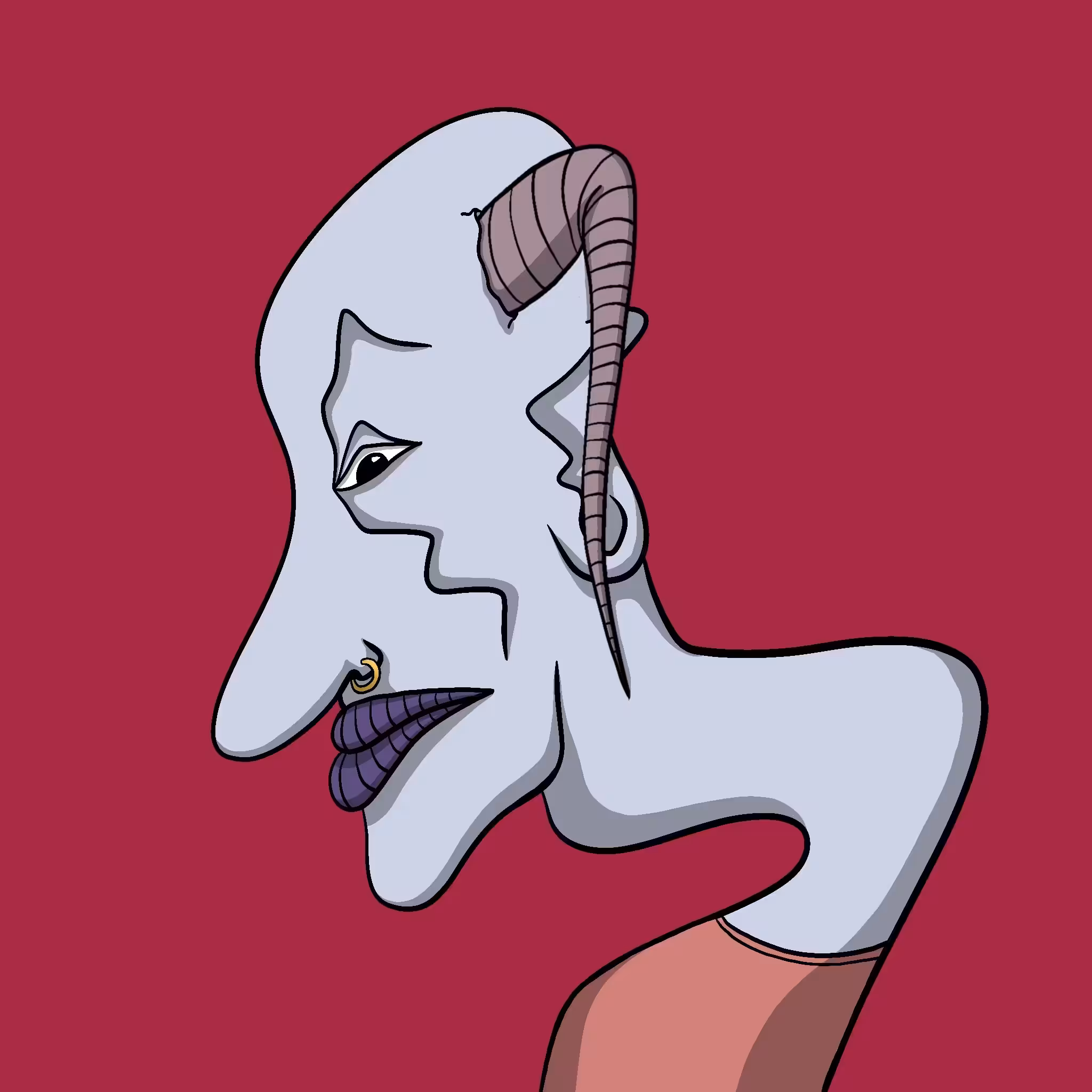 FAWKFACES: #78 Deflated Horn Punk Face 