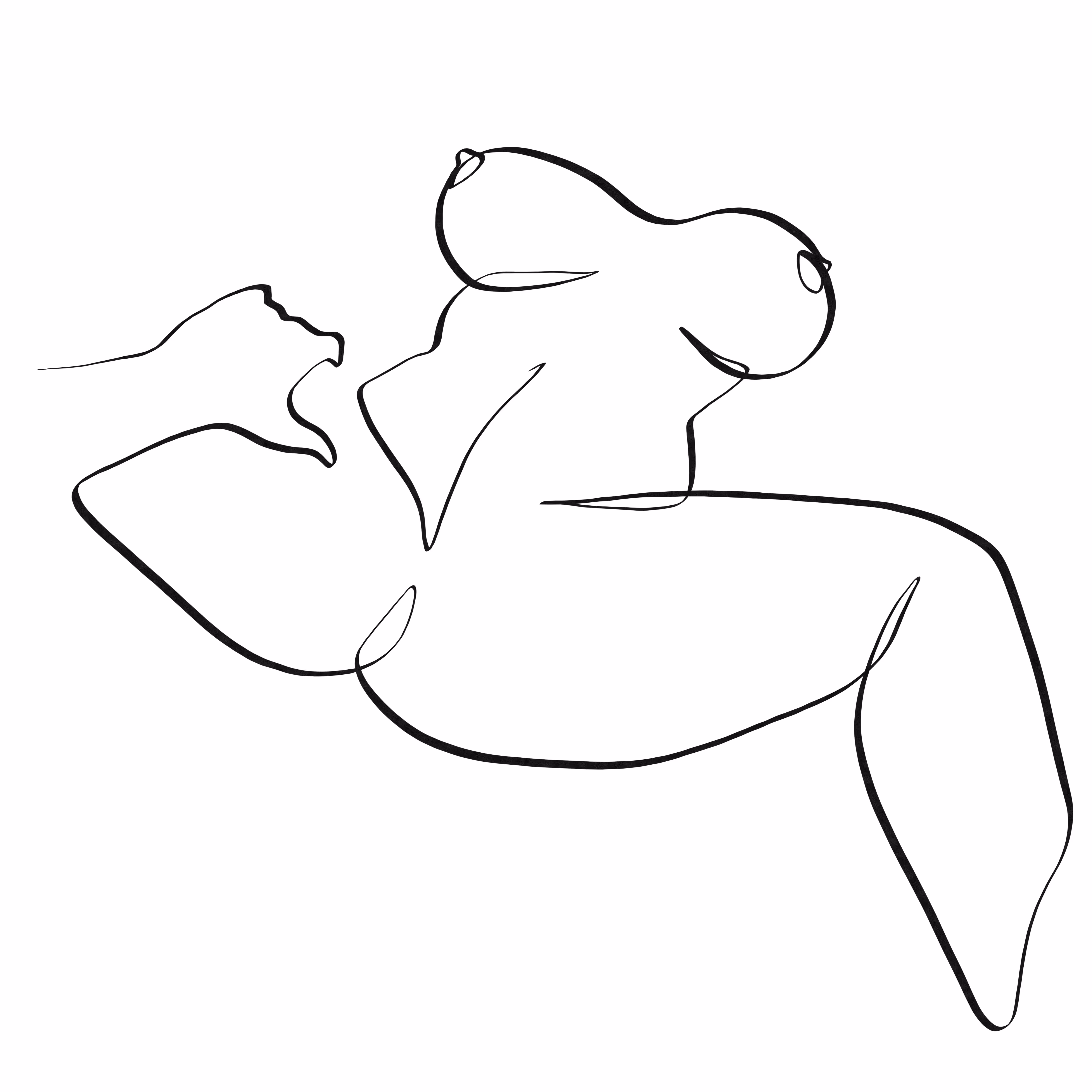 Flexible Beauty sex position one line art #17