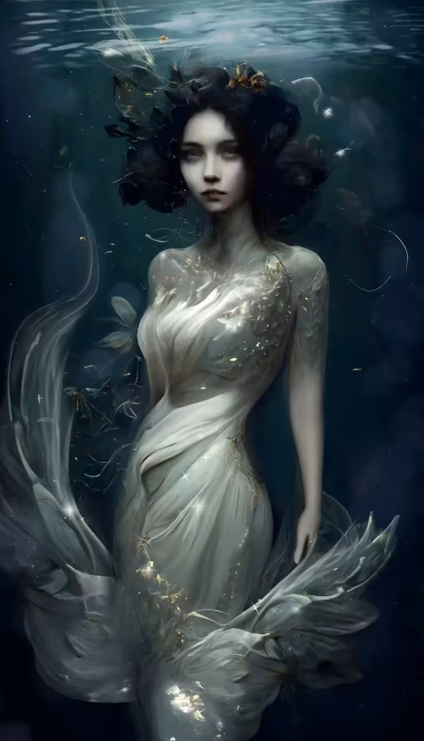 Underwater. Her Silver Dream