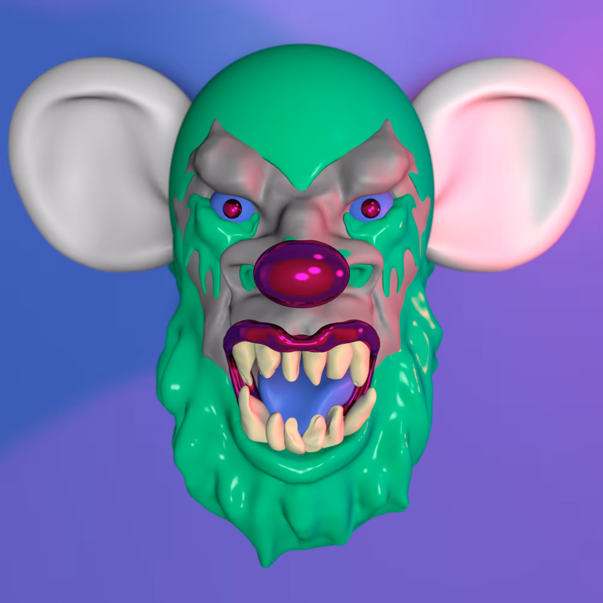 Kids Green Rubber Mouse Biest