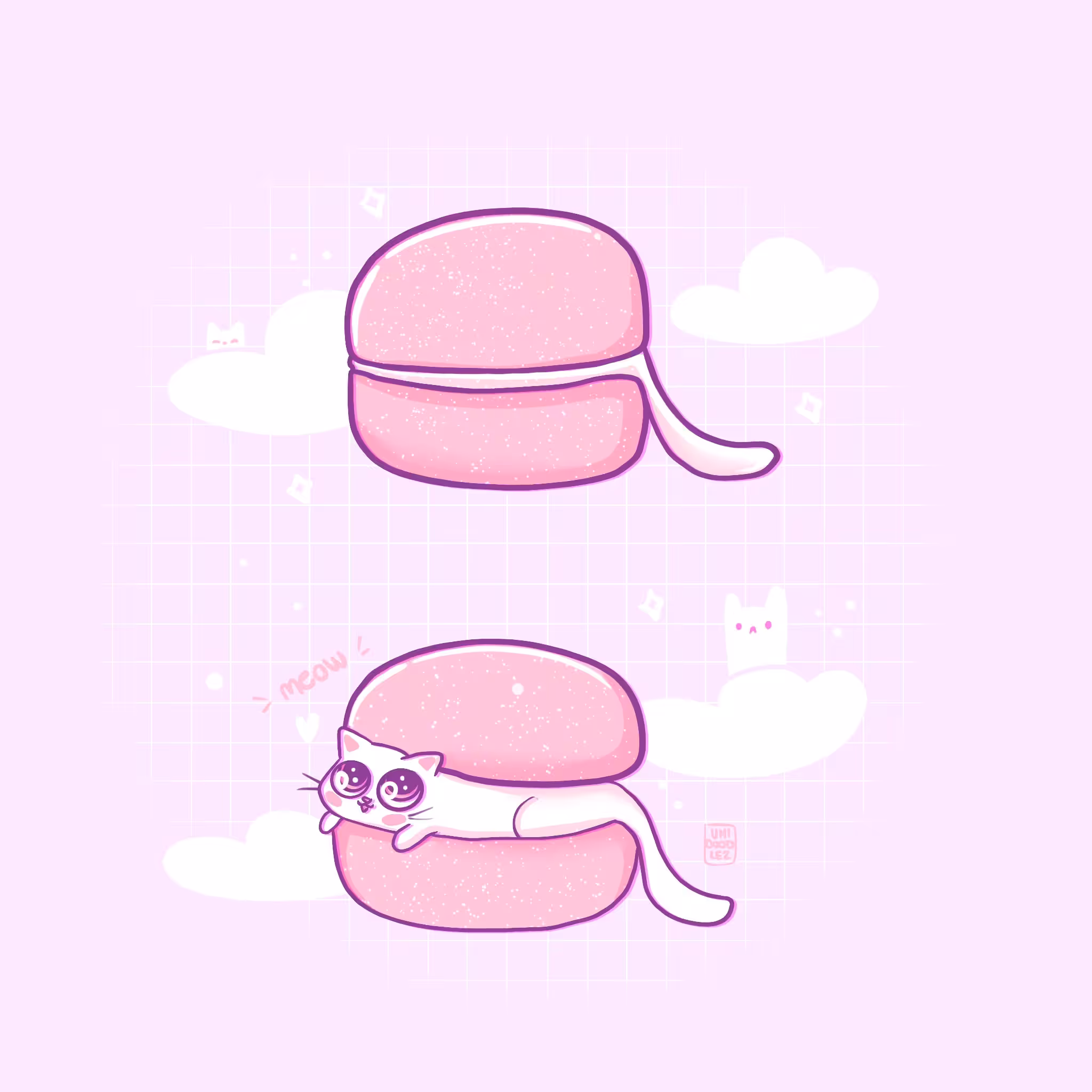 Kitty macaron