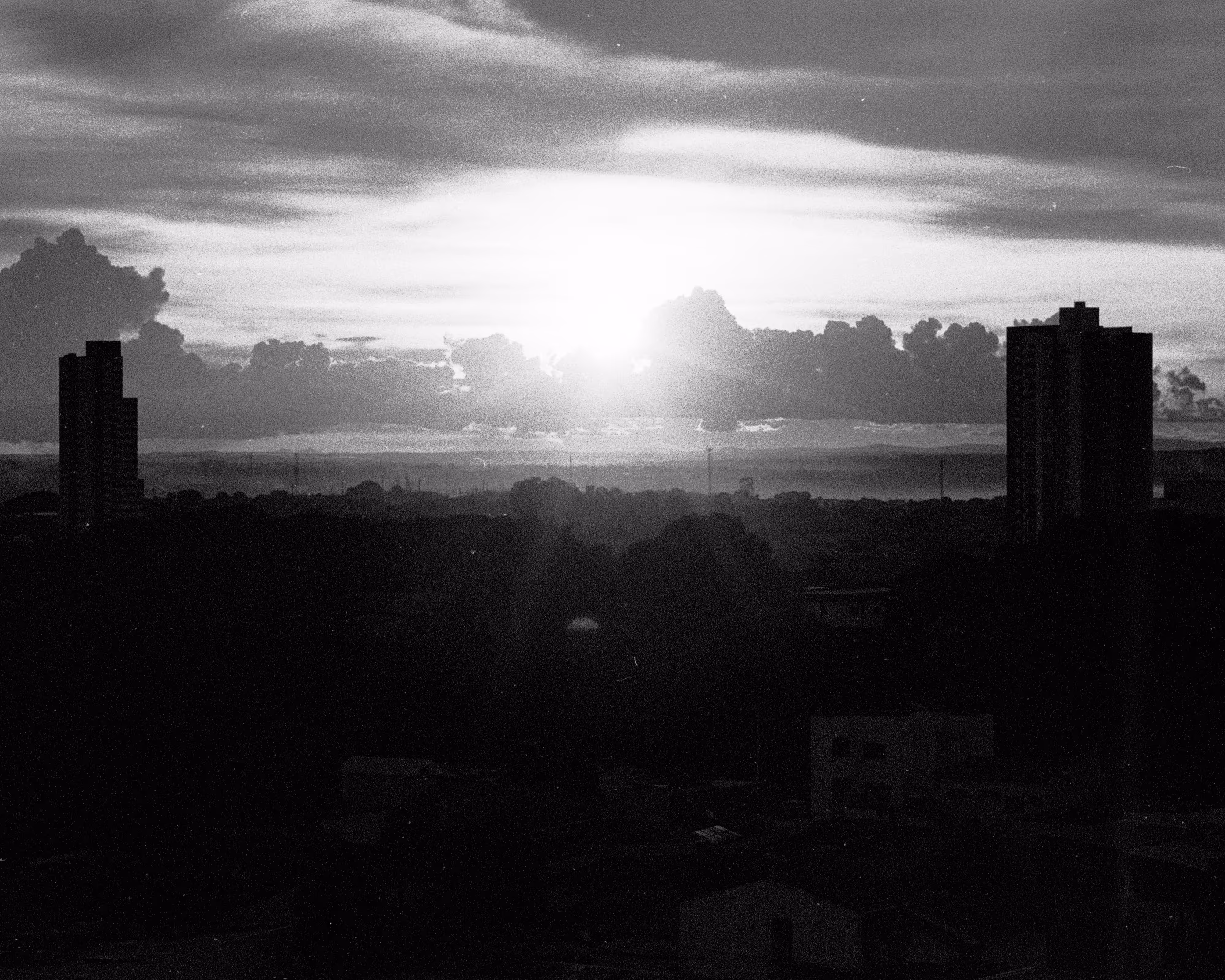 grainy sunset in cuyaba