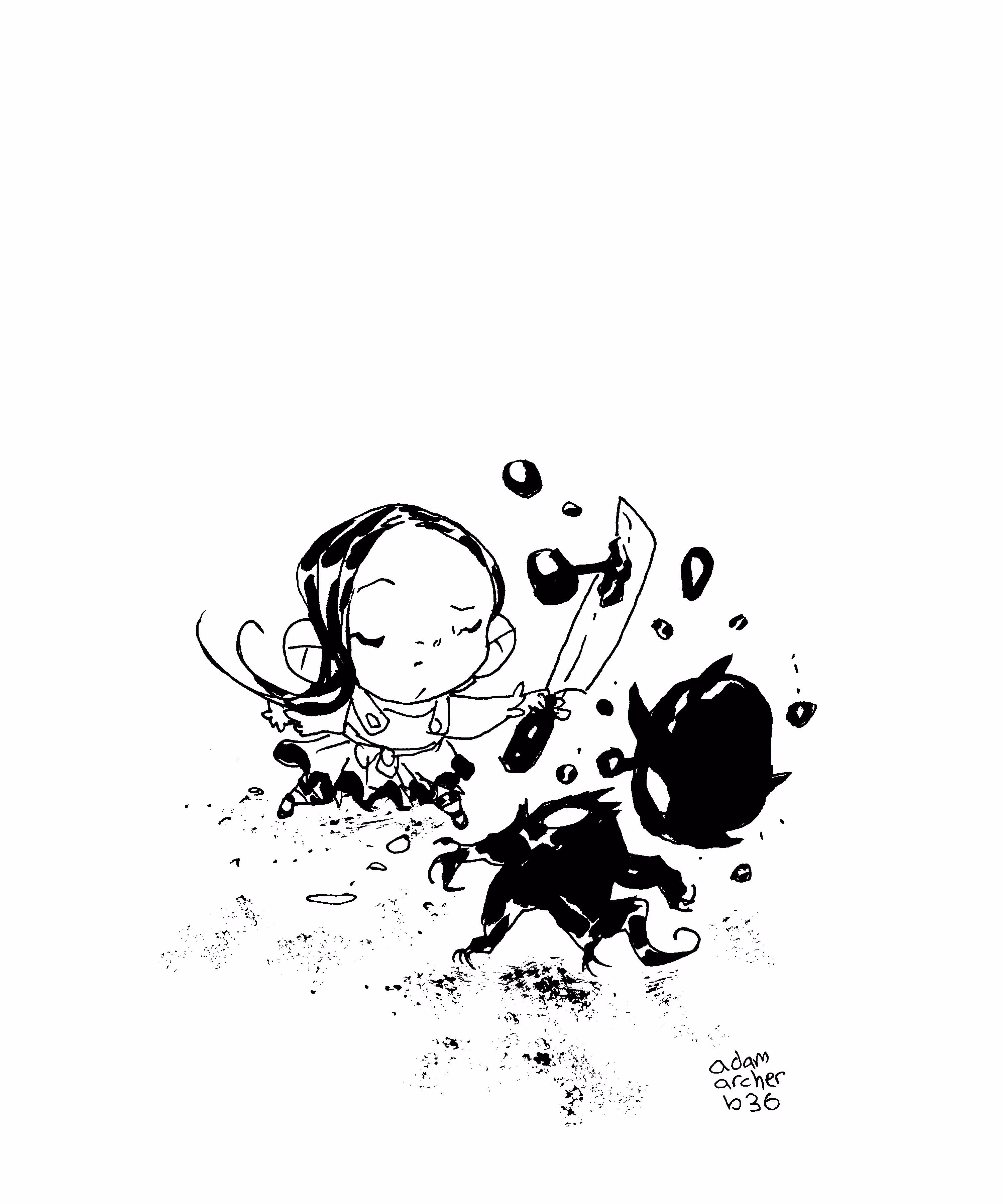 adam archer's doodles: black series 036