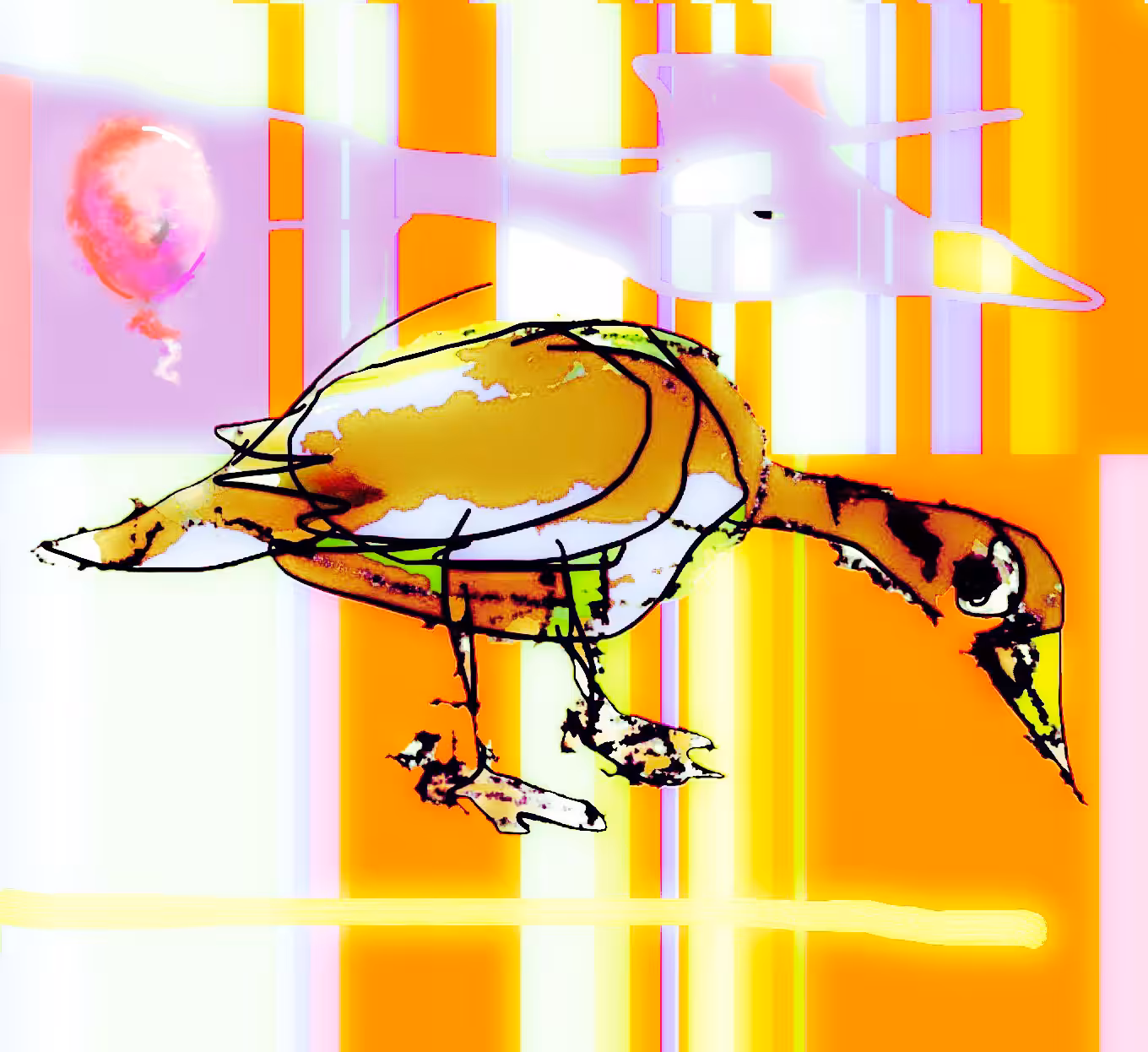 Graffiti DUX a l'orange - aka Duck
