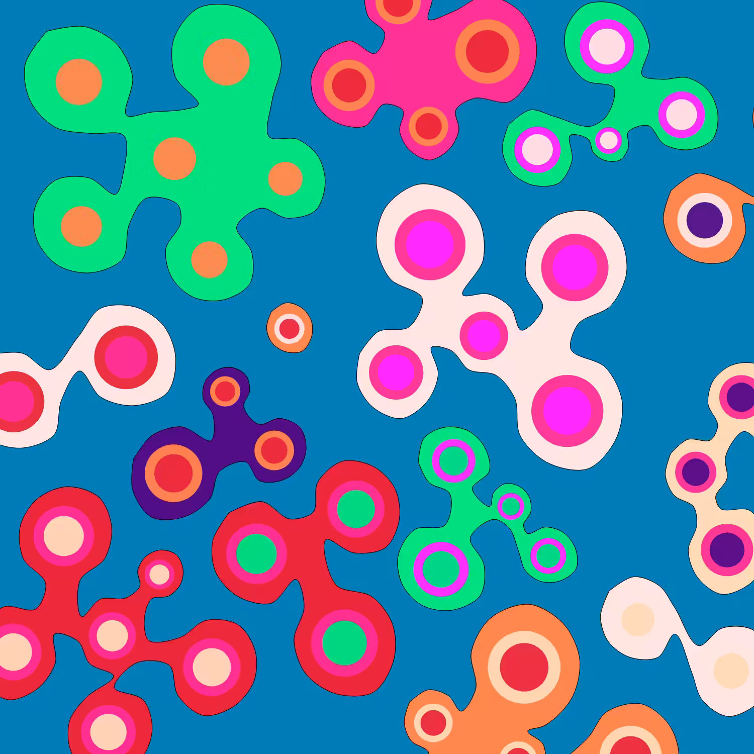 Geometric colorful shapes (Free edition) #126