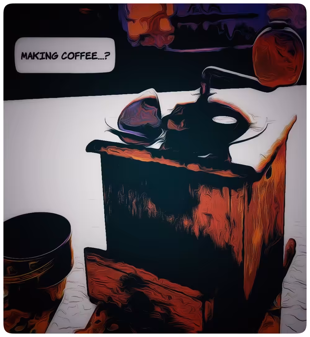 'making coffee...?'