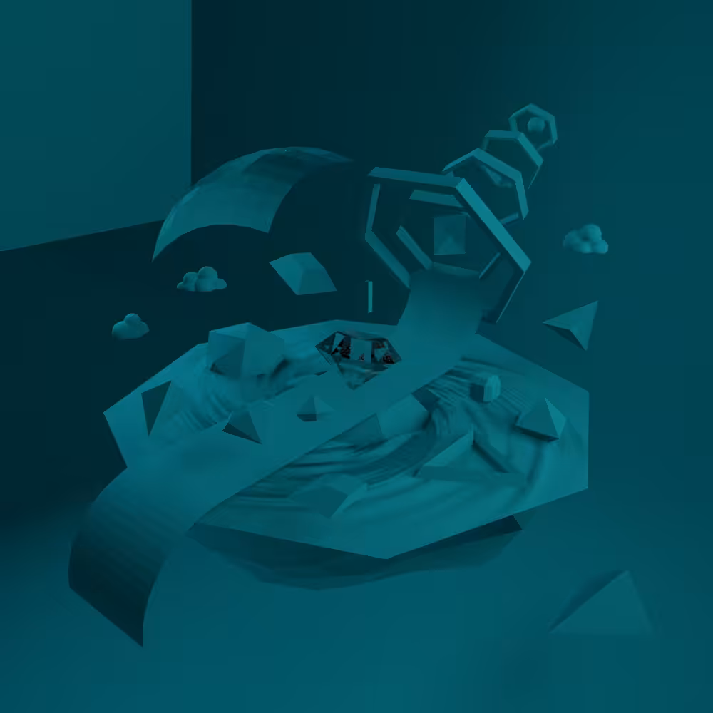 Abstract In The Field Of Architecture - Teal.