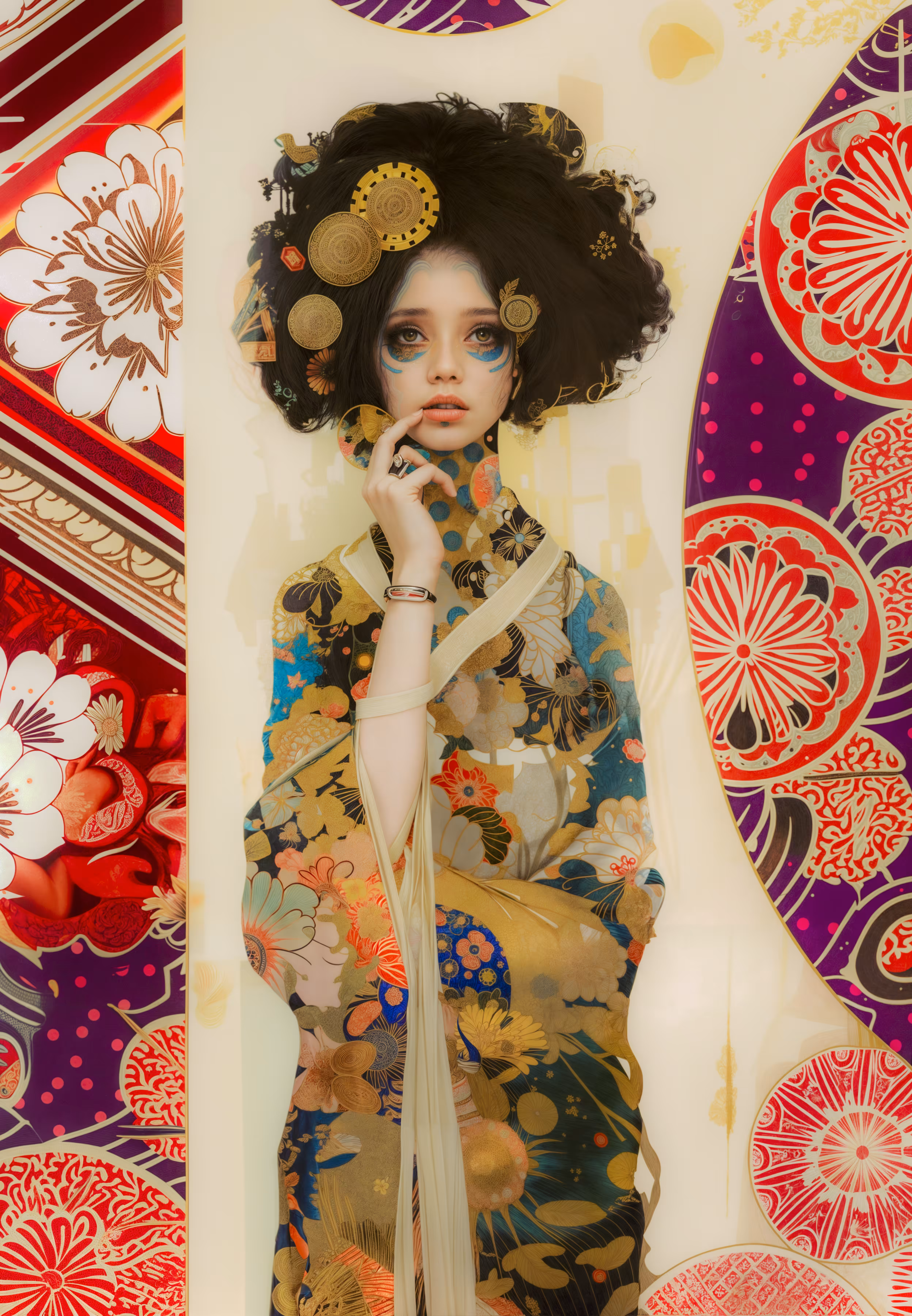KIMONO Girl collage from 1960s to 2020s