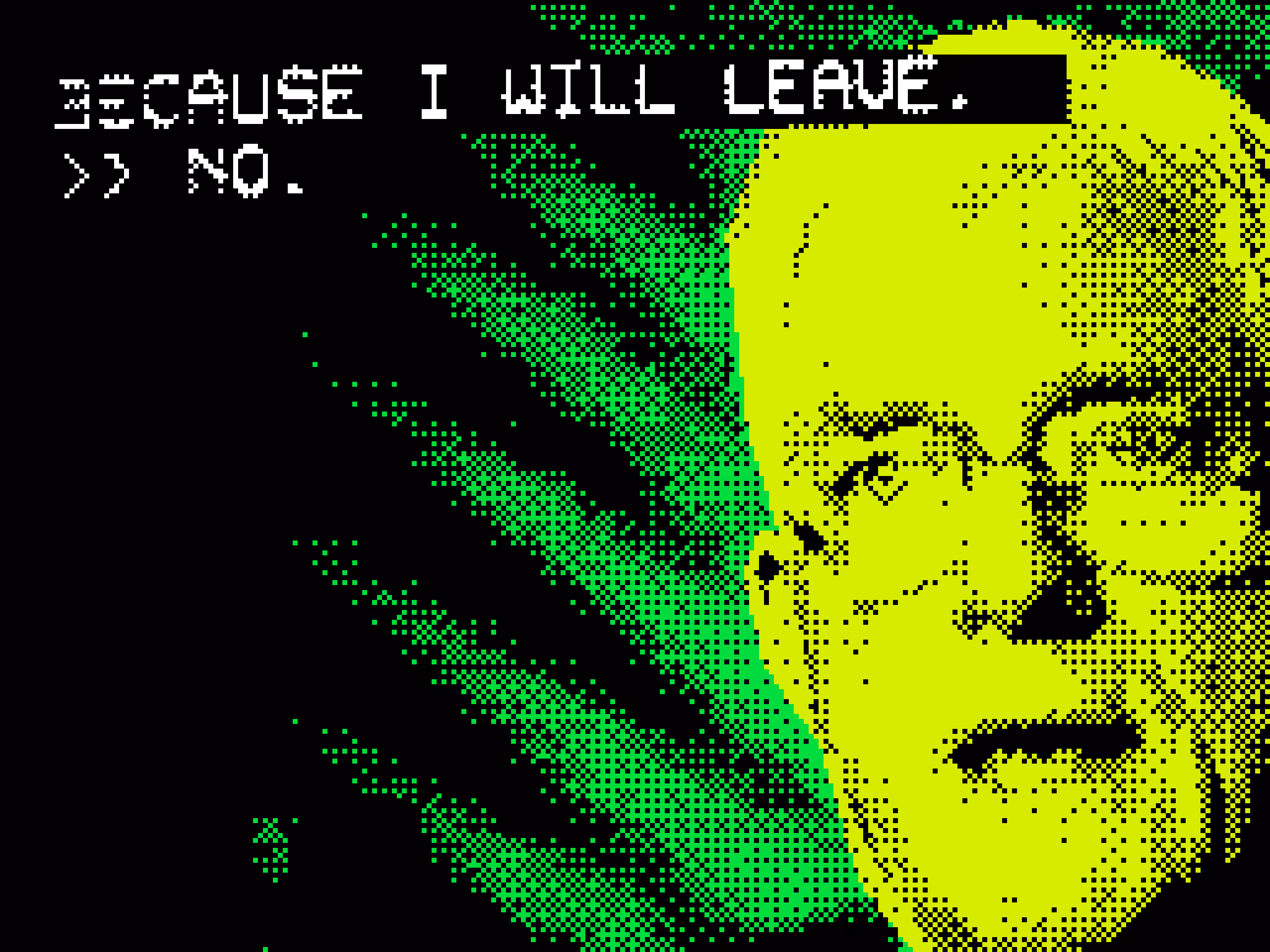 BECAUSE I WILL LEAVE