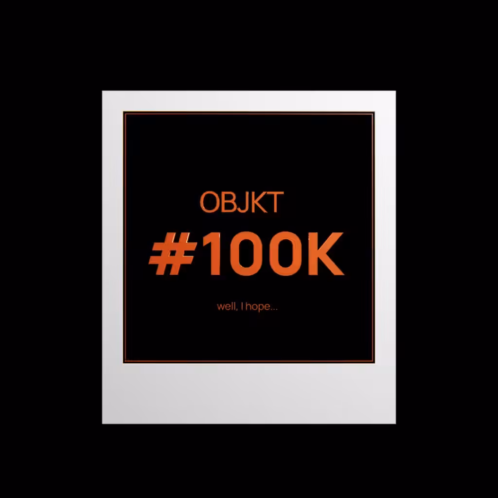 My attempt to mint the OBJKT 100.000