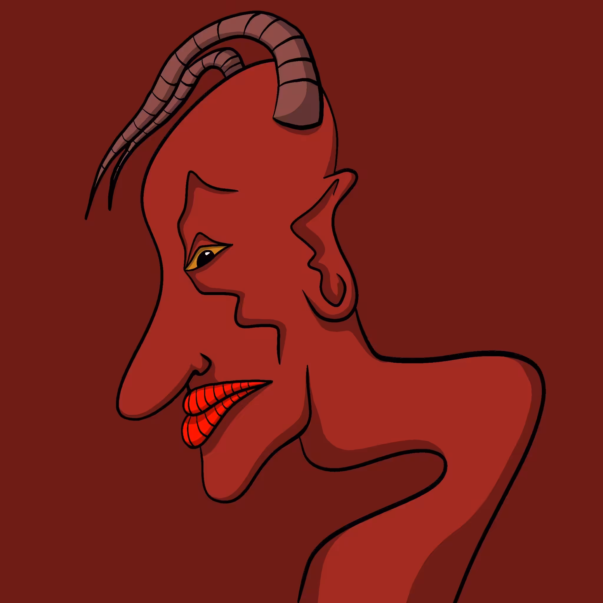 #55 Floppy Devil Face