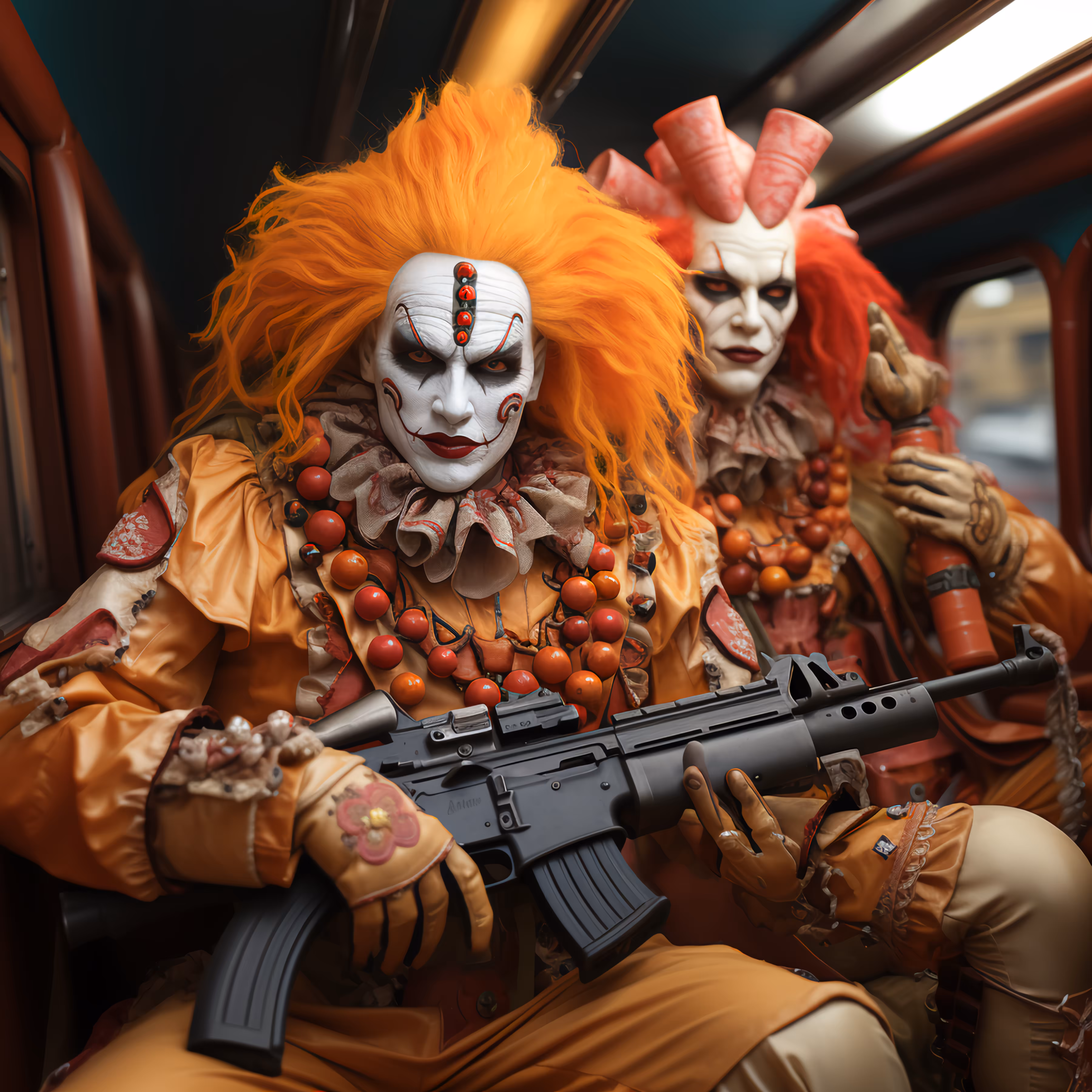 Clowns on the Train