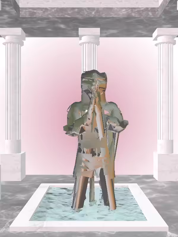 HeavenComputer: The Praying Olive Sunset Man #1925