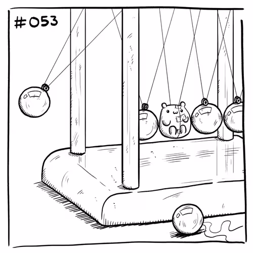 Suicidal Hamster #053 - Newton's Cradle