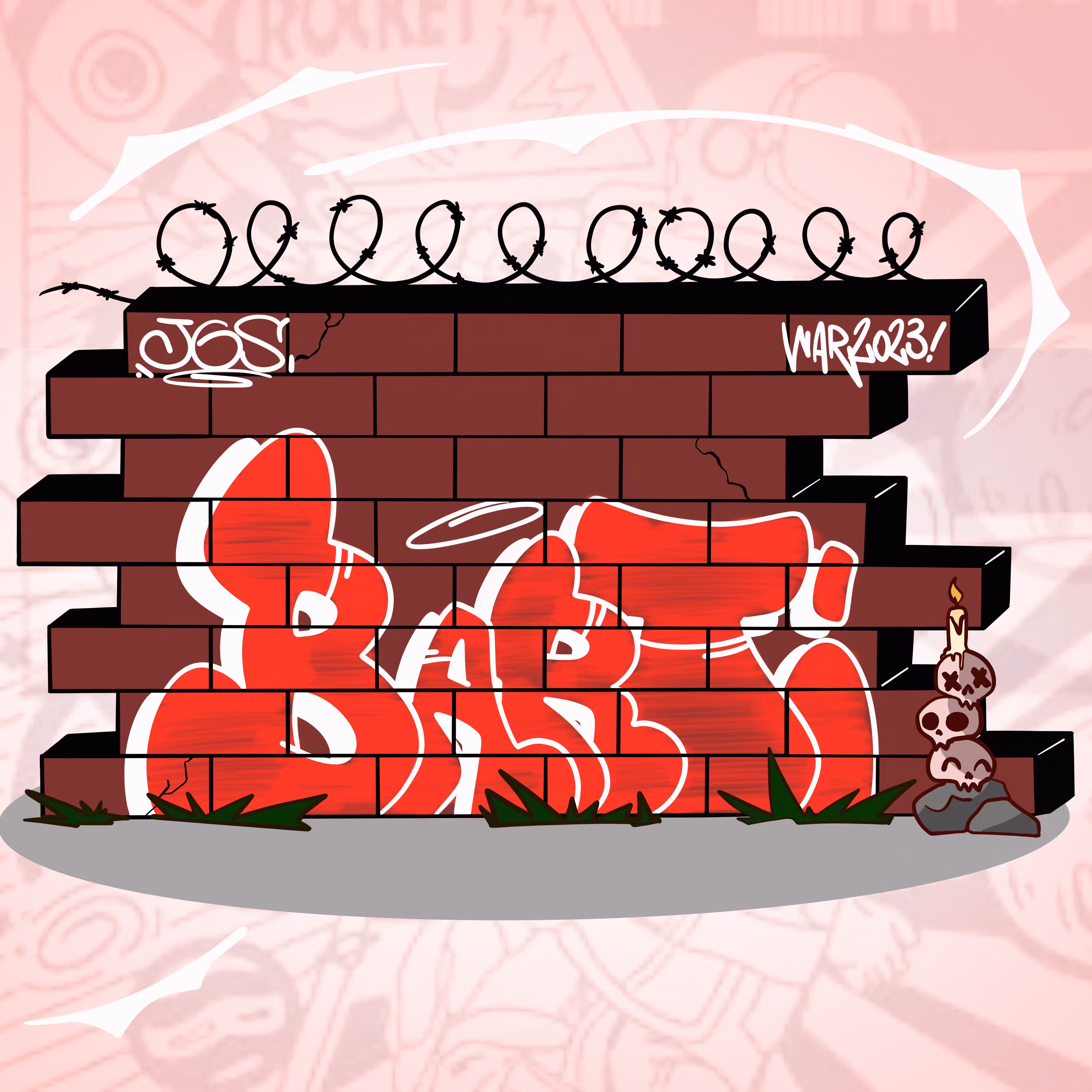 RED THROW-UP BART