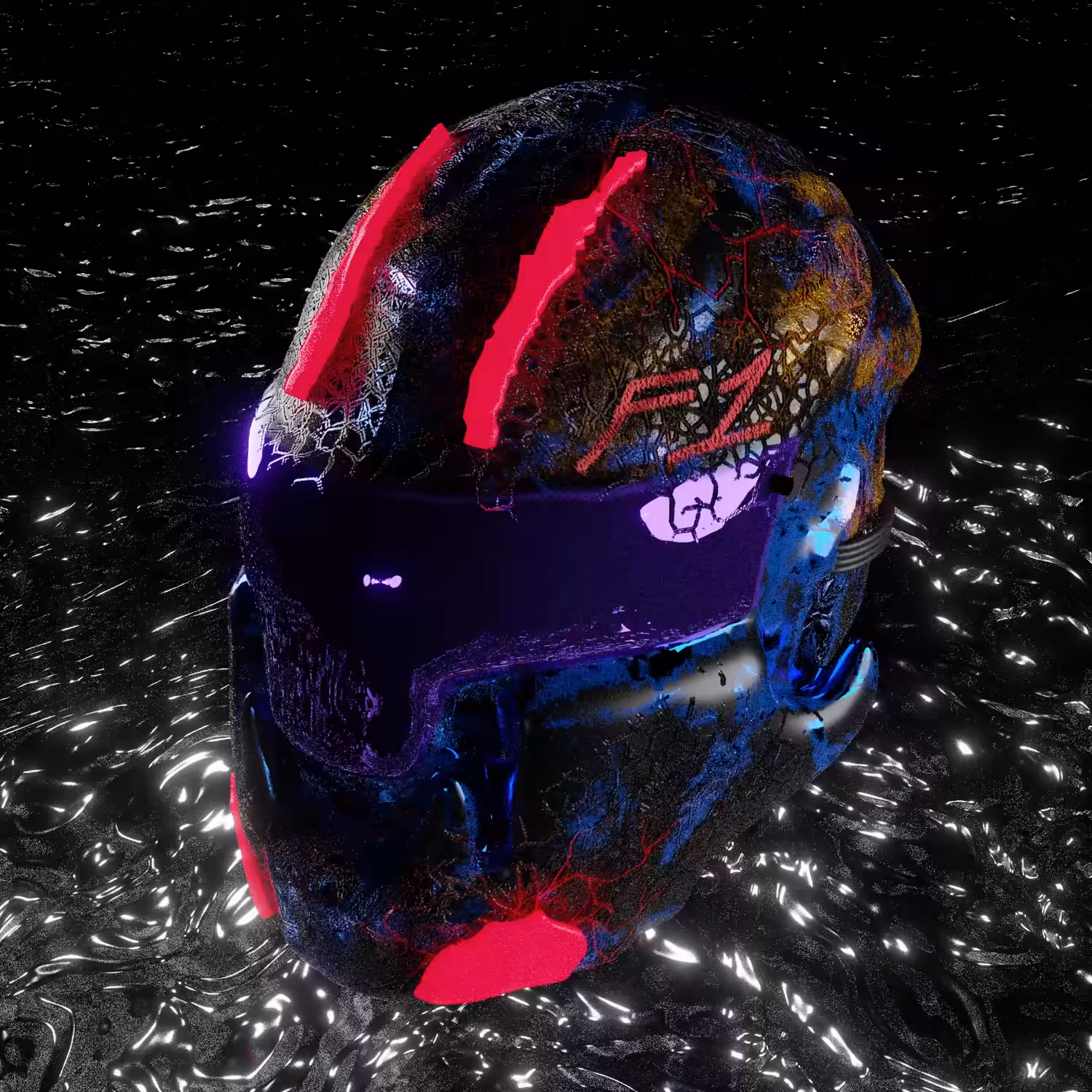 F1 Alien Grand prix Racing Helmet 01